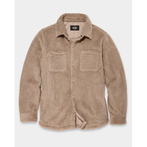 UGG Men's Tasman UGGfluff Snap Shirt in Putty Apparel & Accessories