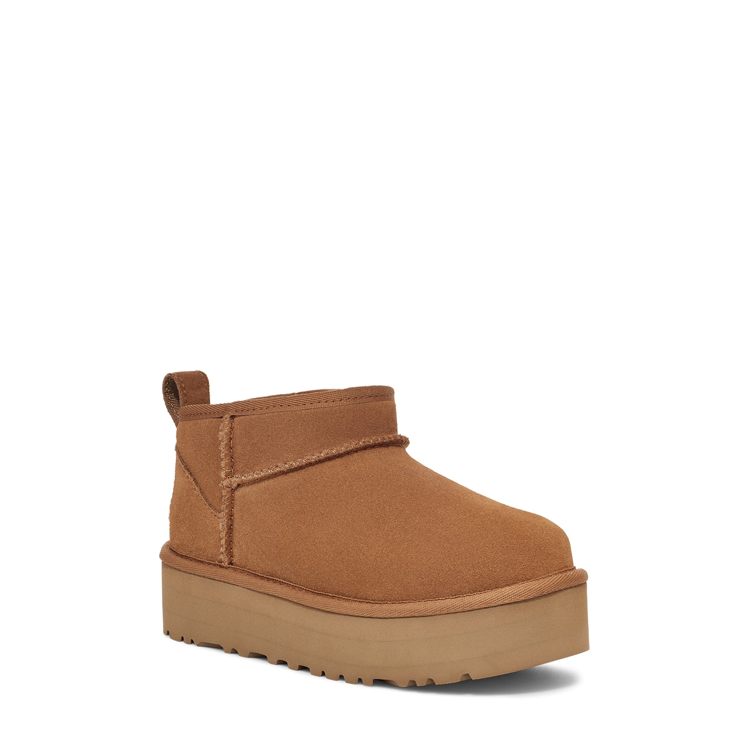 UGG Kid's Classic Ultra Mini Platform in Chestnut-Footprint USA