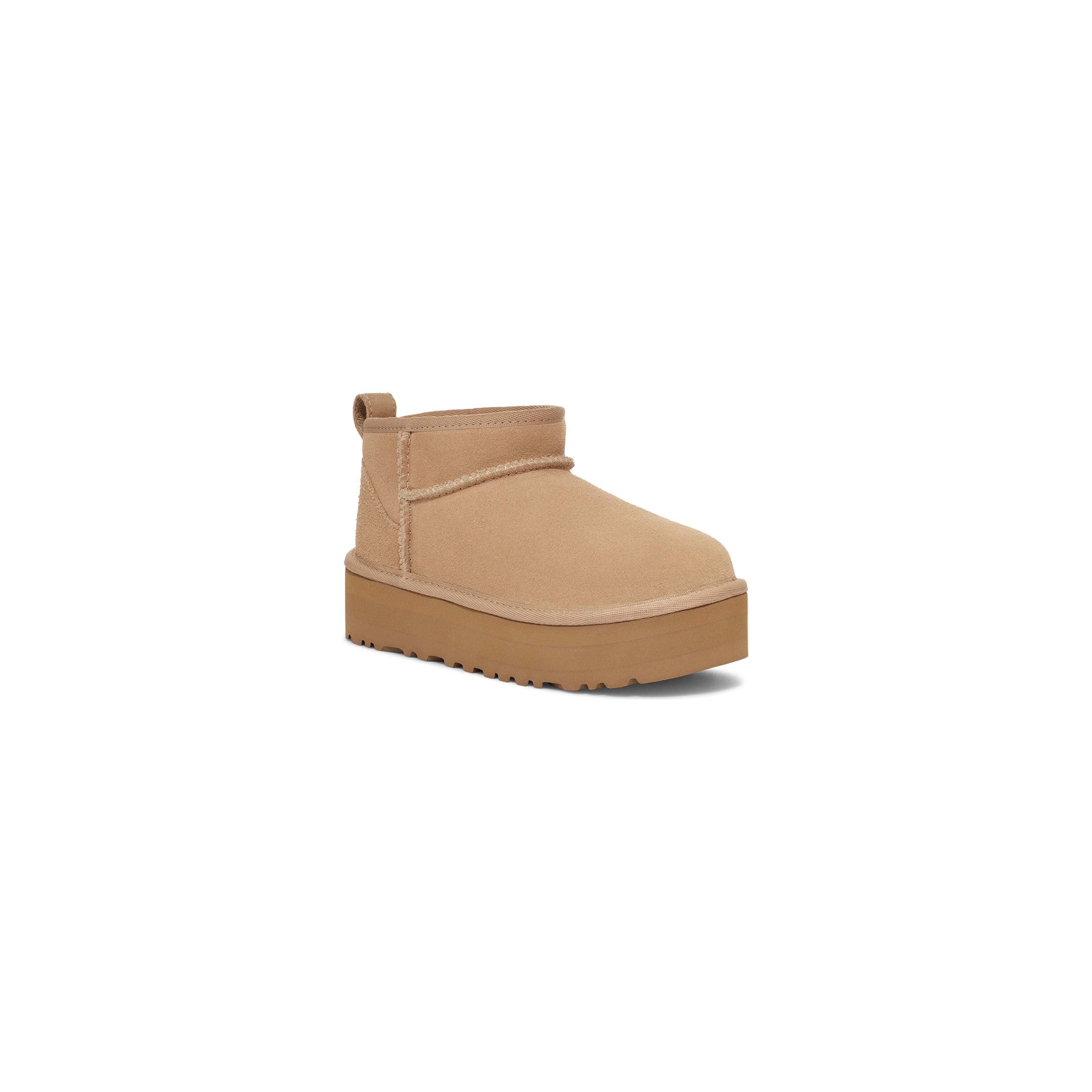 UGG Kid's Classic Ultra Mini Platform in Sand Kid's Boots