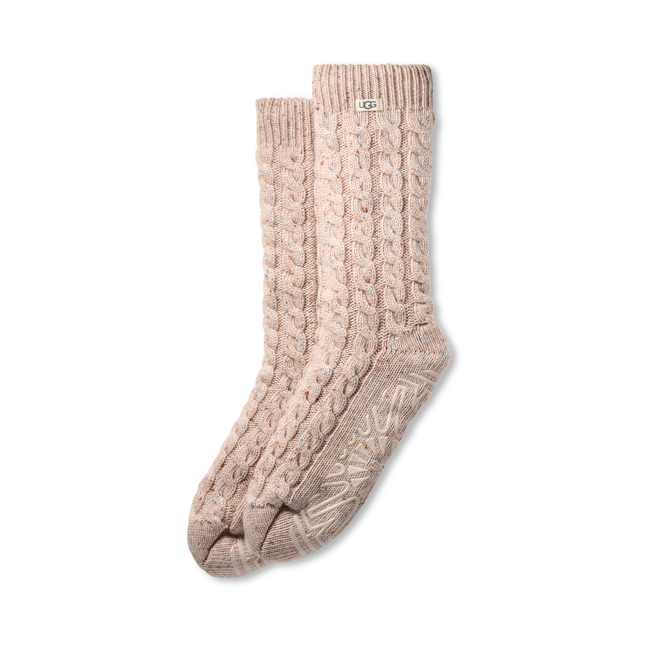 UGG Women's Elowyn Cable Knit Fleece Lined in Cream Confetti