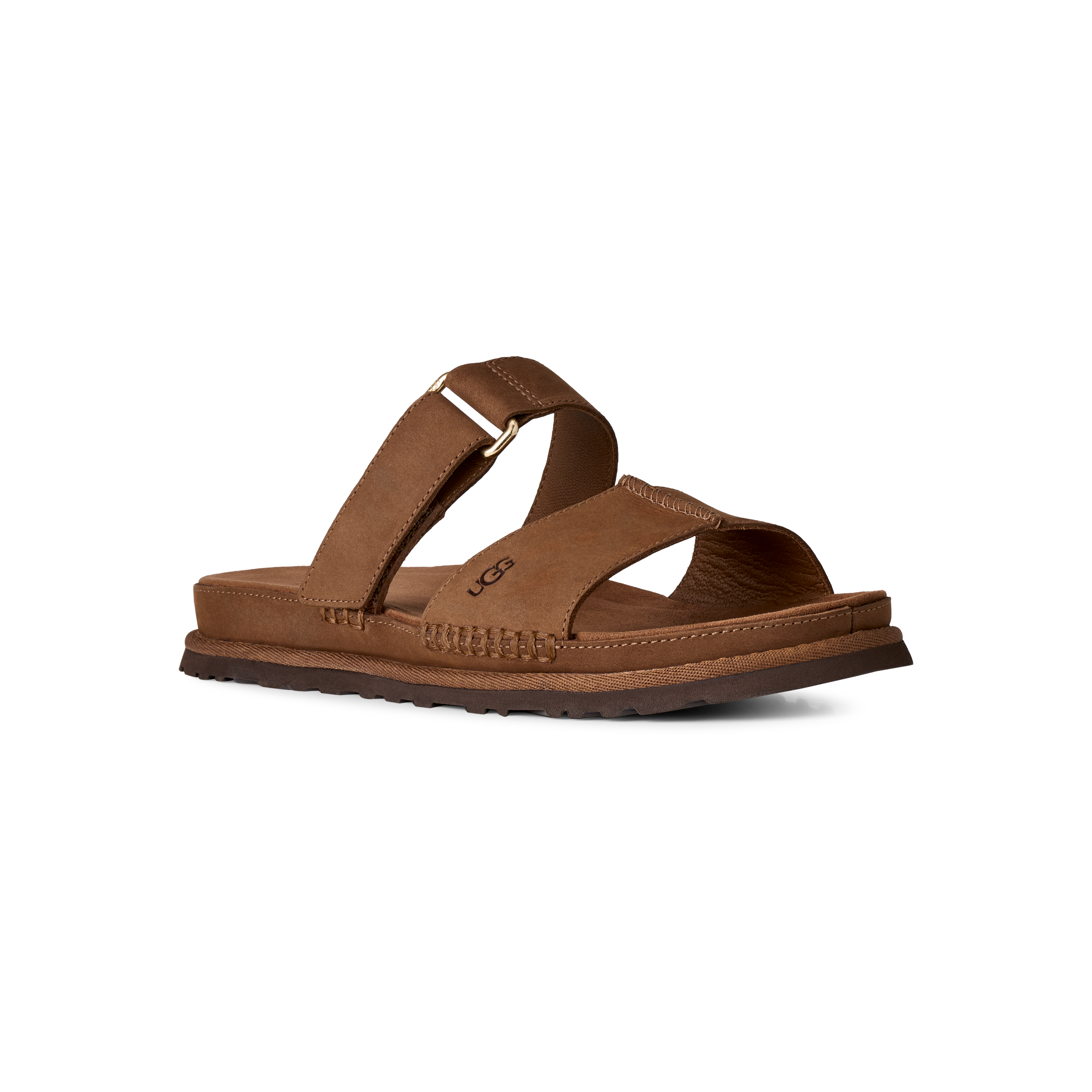 UGG Women's GoldenGaze Slide in Dark Chestnut