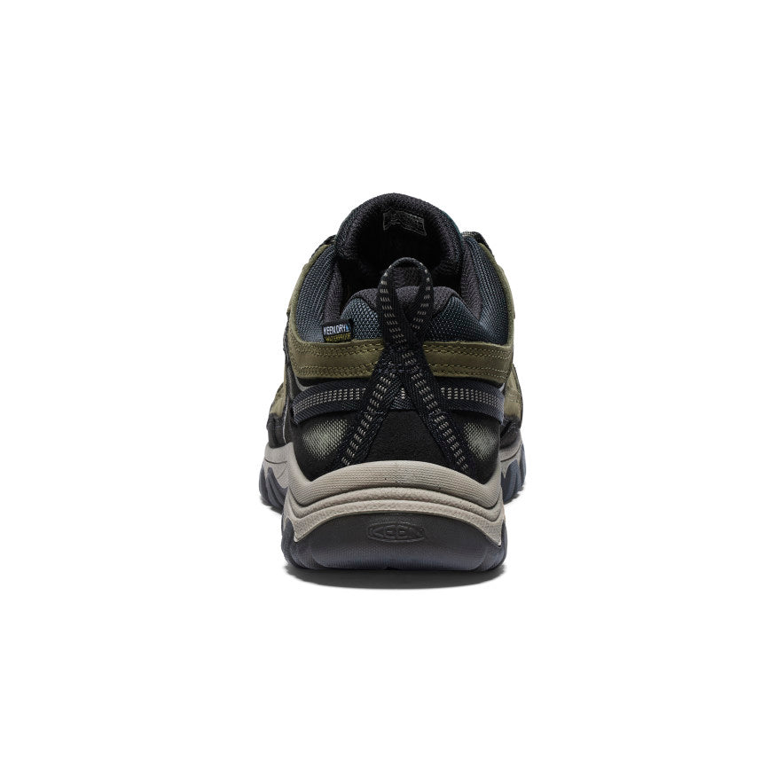 Keen Men's Targhee IV Waterproof HIking Shoe in Dark Olive Gold Flame Men's Footwear