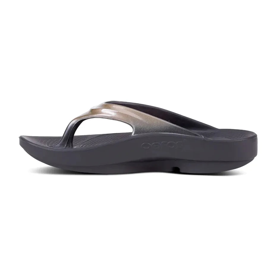 OOFOS Women's OOlala Thong Sandal in Latte Women's Footwear