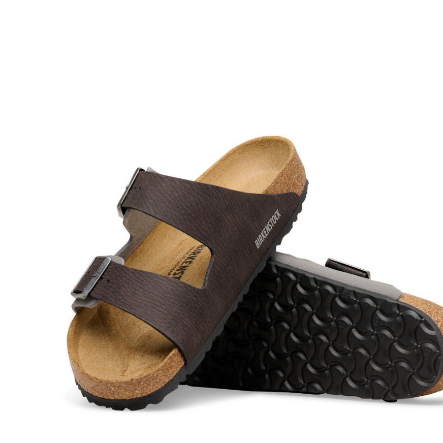 Birkenstock Men's Arizona Mixed Synthetic Material in Black/Dark Gray