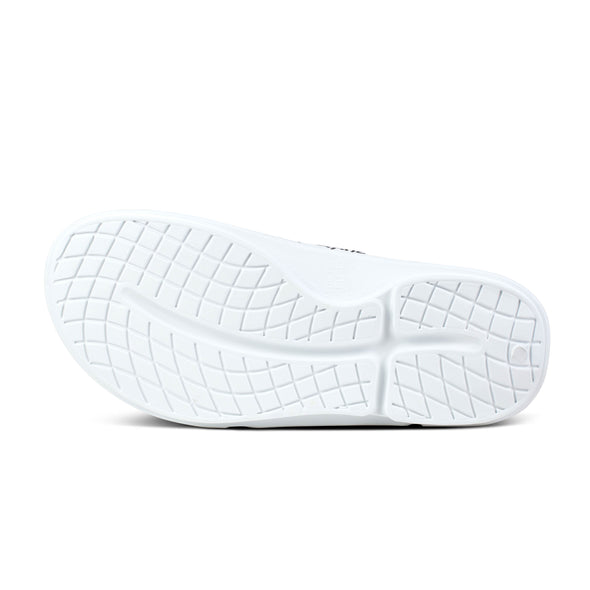OOFOS Unisex Ooahh Sports Flex Sandals in White Labyrinth