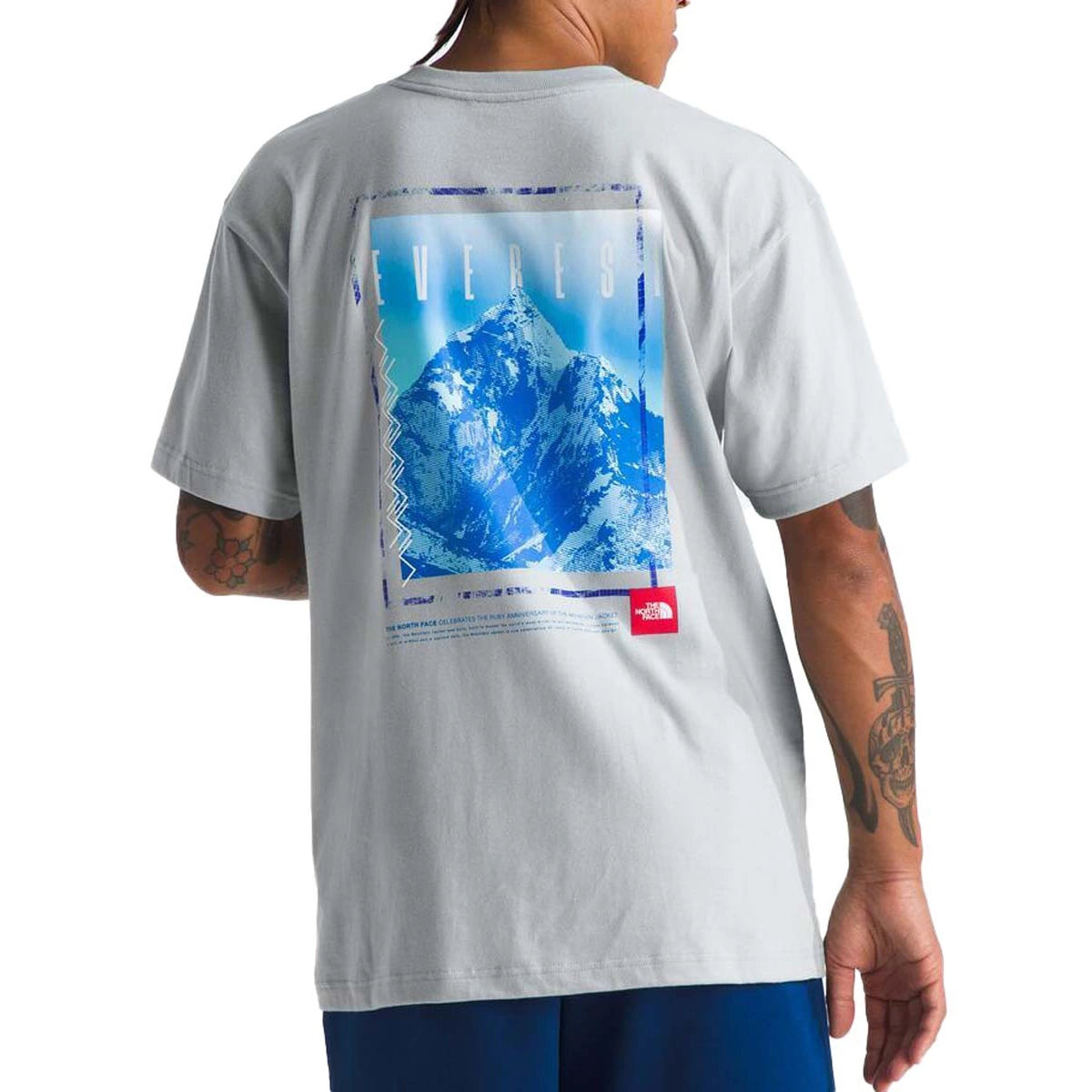 The North Face Men's Red Box Everest Heavyweight T-Shirt-Footprint USA