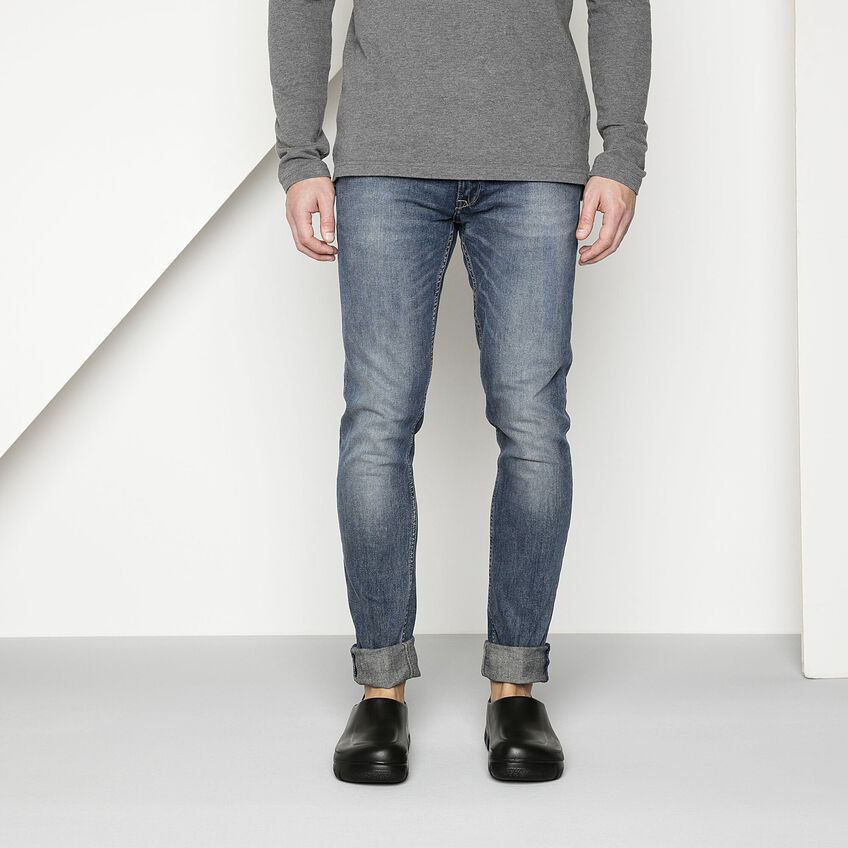 Birkenstock A640 Polyurethane Clog in Black  Men's Footwear