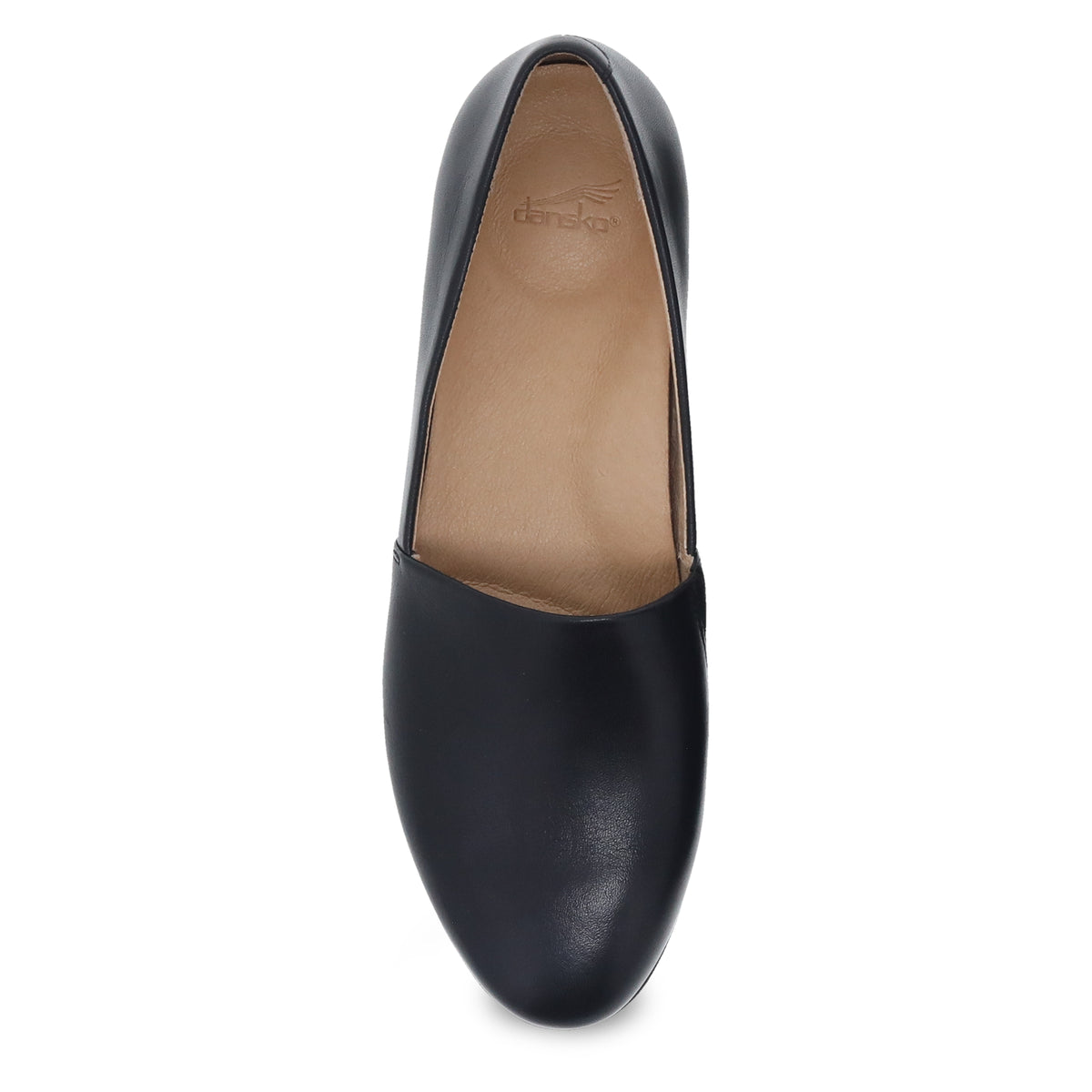 Dansko Women's Larisa in Black Milled Nappa Flat Women's Footwear