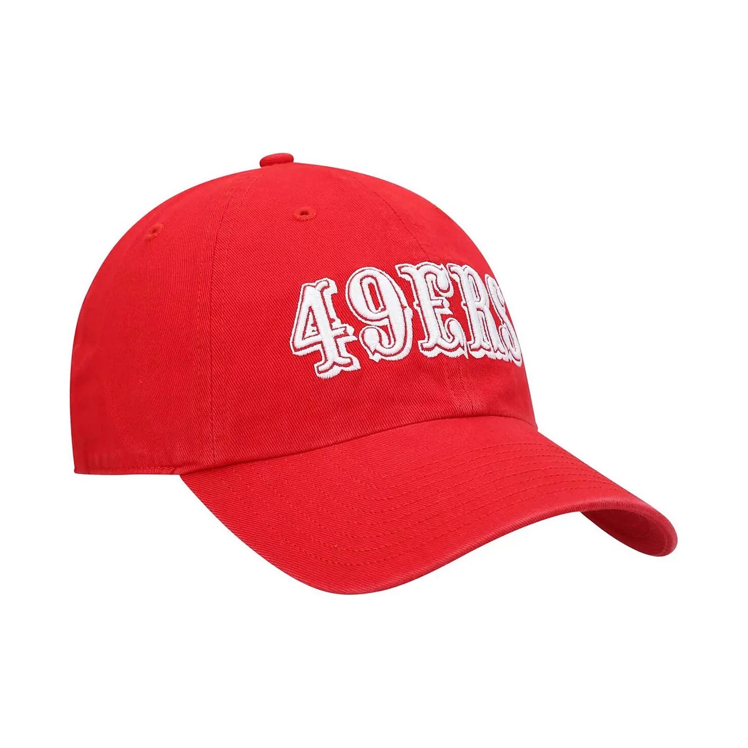 Men's Scarlet San Francisco 49ers Clean Up Script Adjustable Hat Headwesr