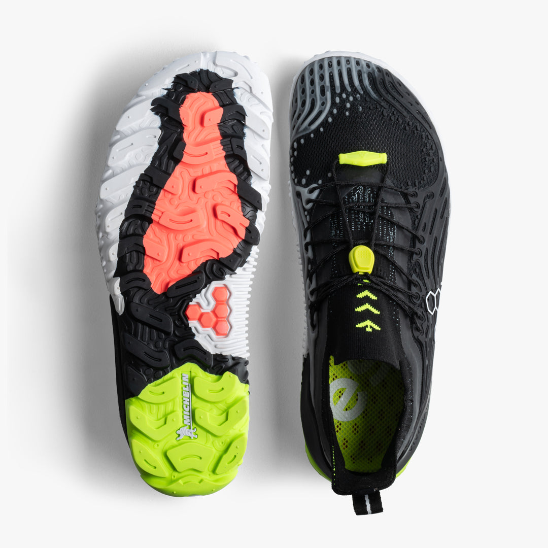 Vivobarefoot Men's Hydra ESC in Obsidian Lemon Zest Men's Footwear