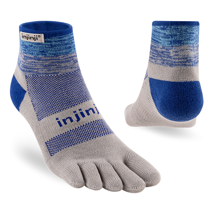 Injinji Men's Trail Midweight Mini-Crew in Neptune