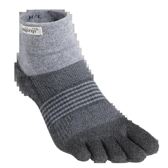 Injinji Women's Trial Midweight Mini Crew in Granite Accessories