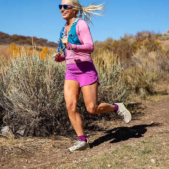 Injinji Women's Trail Midweight Mini Crew in Violet