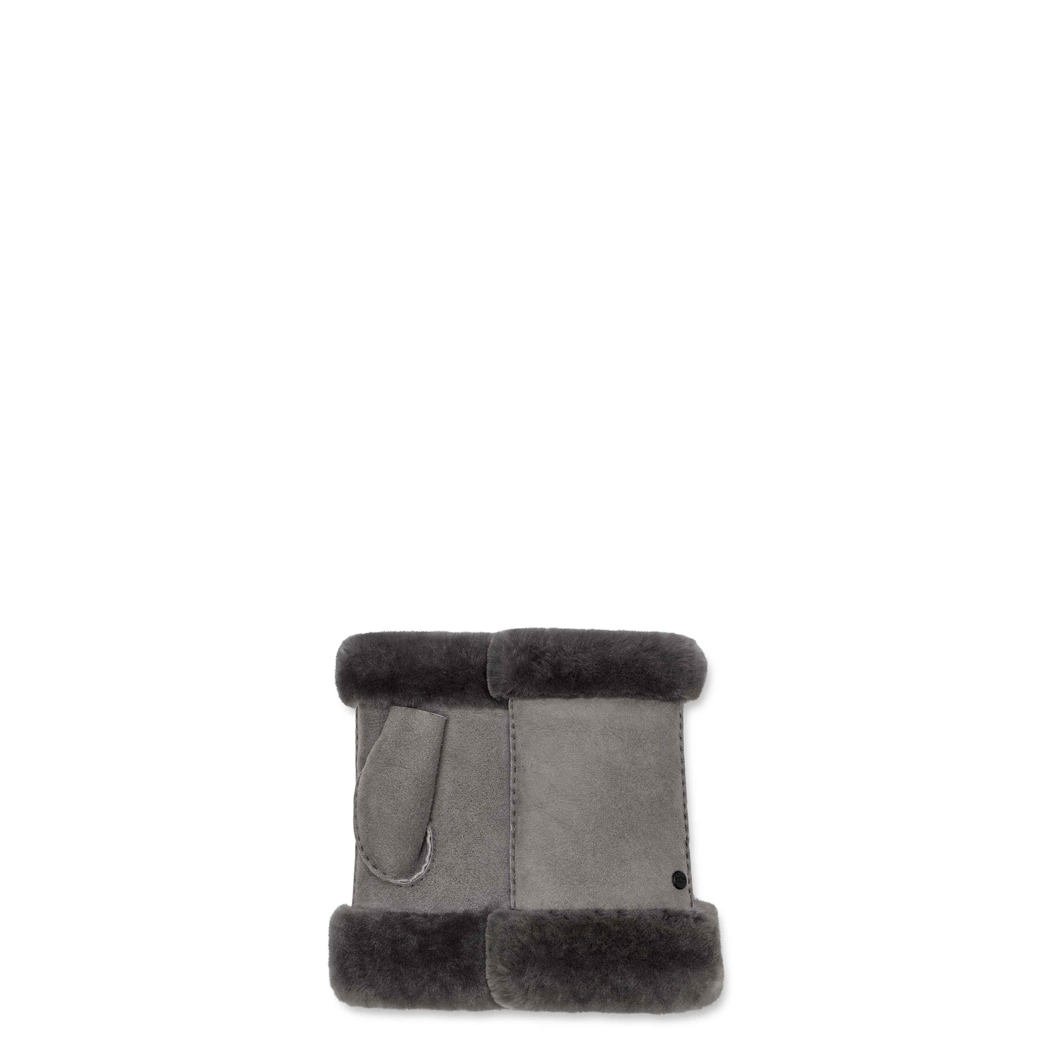 UGG Sheepskin Fingerless Glove in Metal