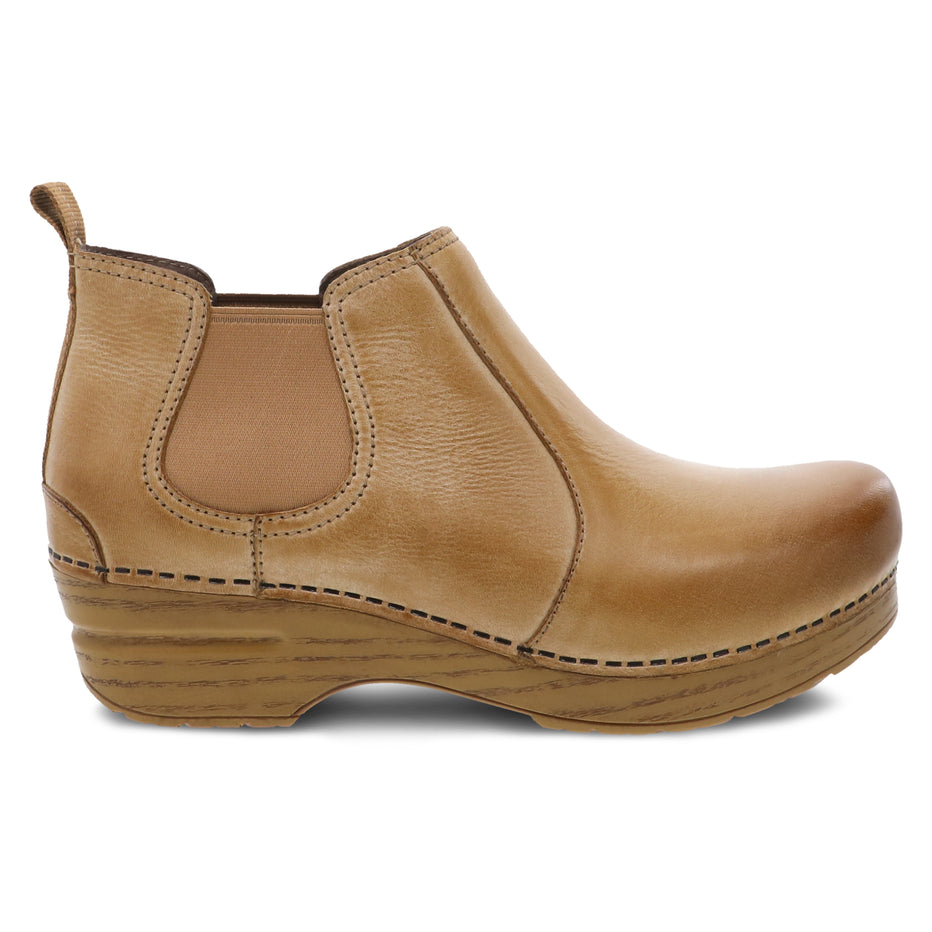 Dansko Women's Frankie Boot in Honey Distressed Shoes