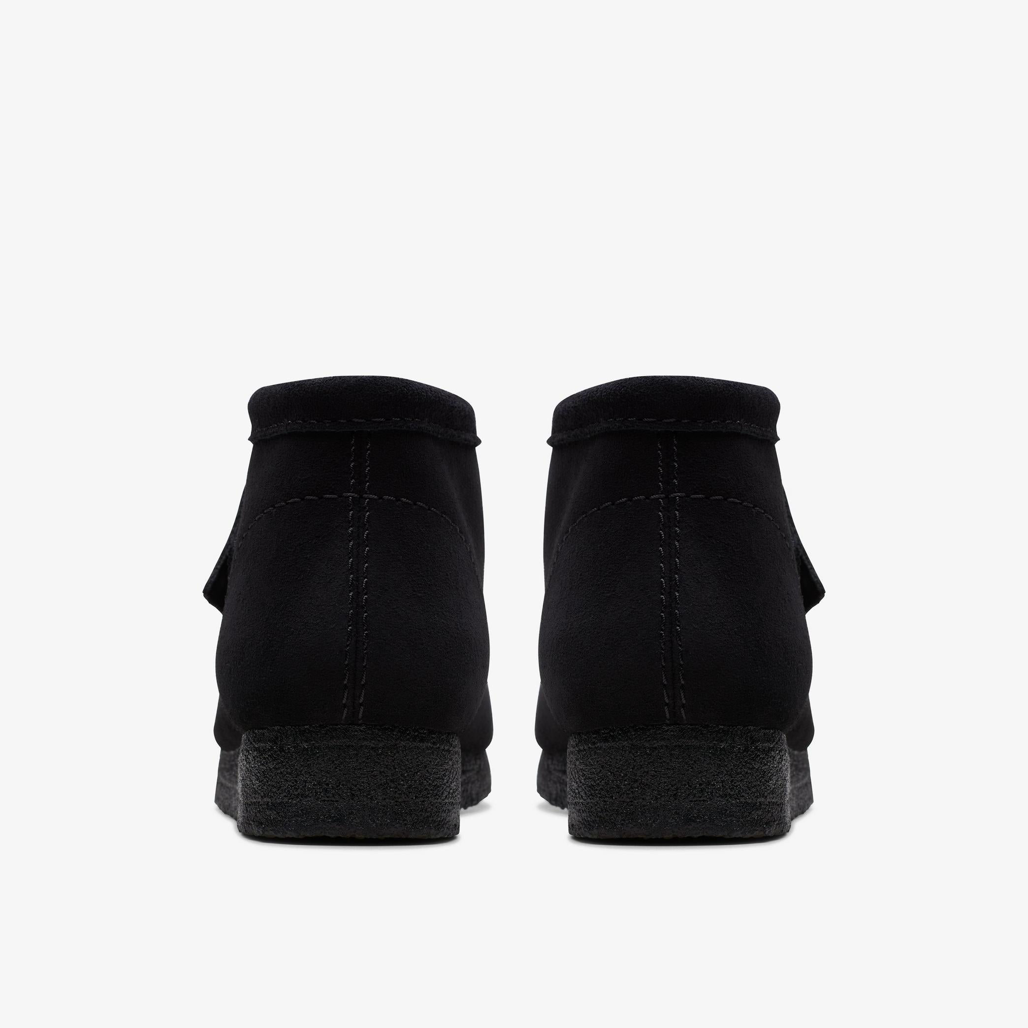 Clarks Men's Wallabee Boot in Black Suede Shoes