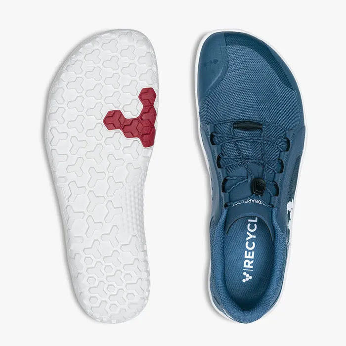 Vivobarefoot Women's Primus Trail II FG in Deep Sea Blue White Women's Footwear