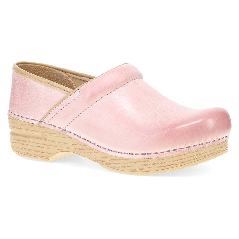 Dansko Women's Professional in Pink Milled Burnished Shoes