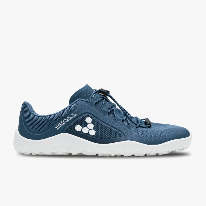 Vivobarefoot Women's Primus Trail II FG in Deep Sea Blue White Women's Footwear