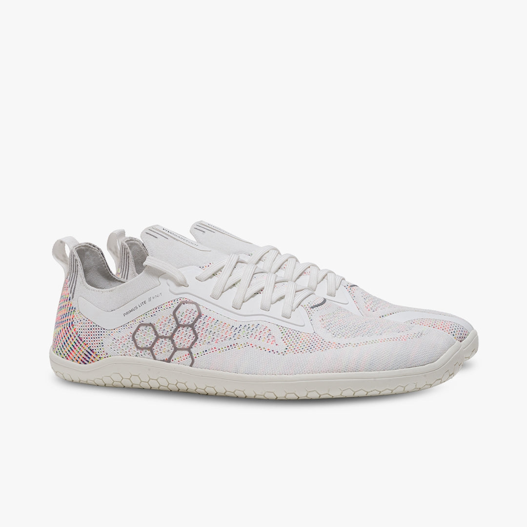 Vivobarefoot Men's Primus Lite Knit in Bright White Iridescent Men's Footwear