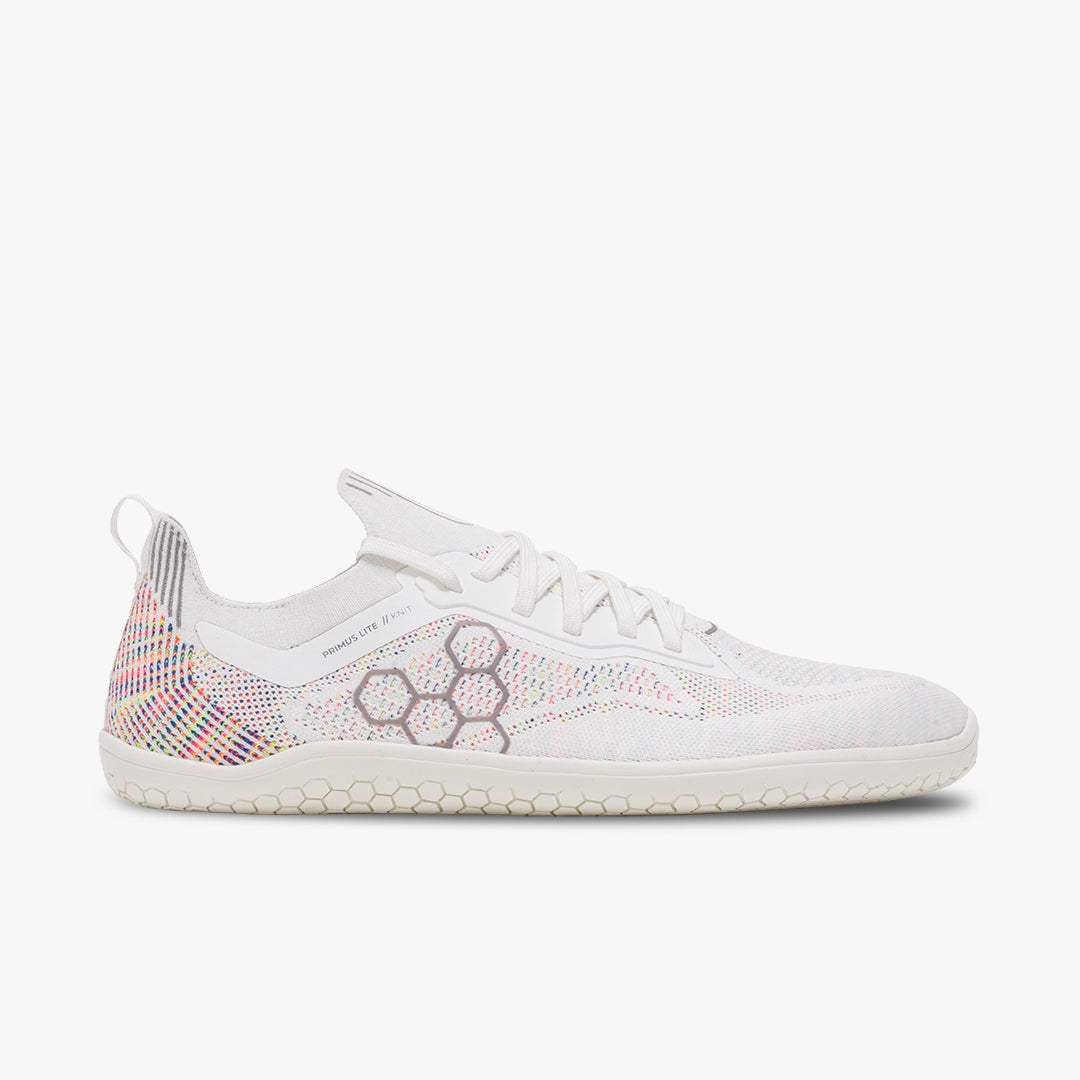 Vivobarefoot Men's Primus Lite Knit in Bright White Iridescent Men's Footwear