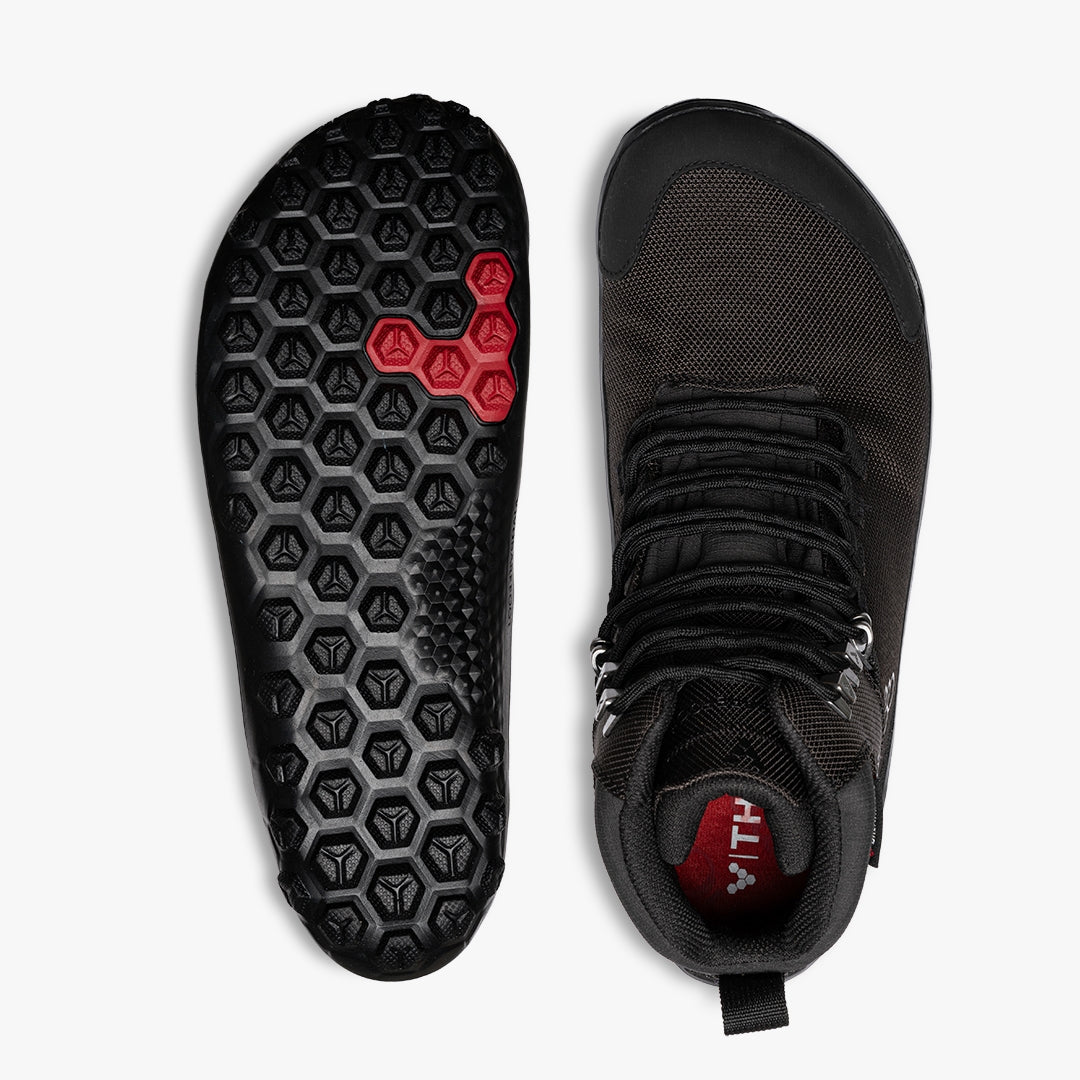 Vivobarefoot Men Tracker Textile FG2 in Obsidian Footwear
