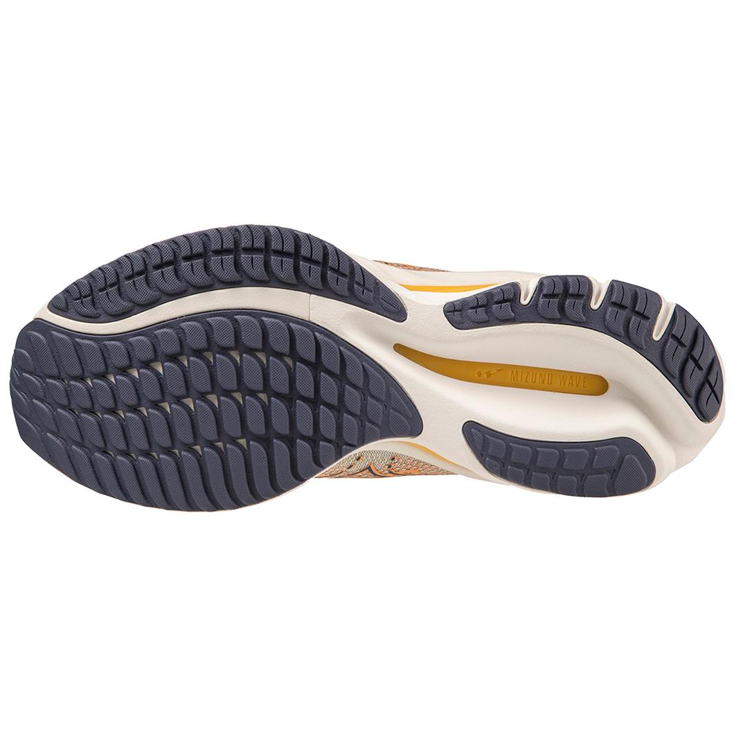 Mizuno Women's Wave Rider 27 in Snow White-NightShadow Blue Women's Footwear