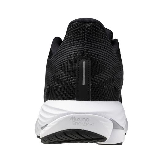 Mizuno Men's Wave Rider 28 Running Shoe in Black Silver Men's Footwear