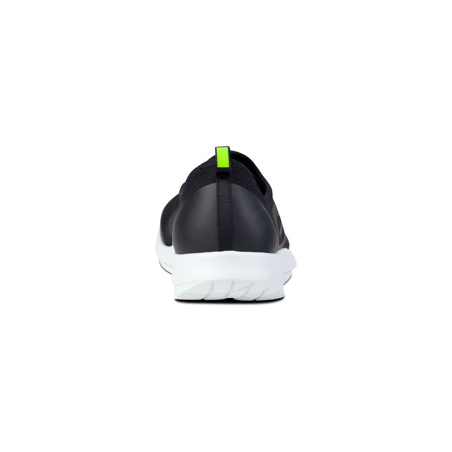 OOFOS Men's OOmg Sport Low Shoe in White/Black Men's Footwear