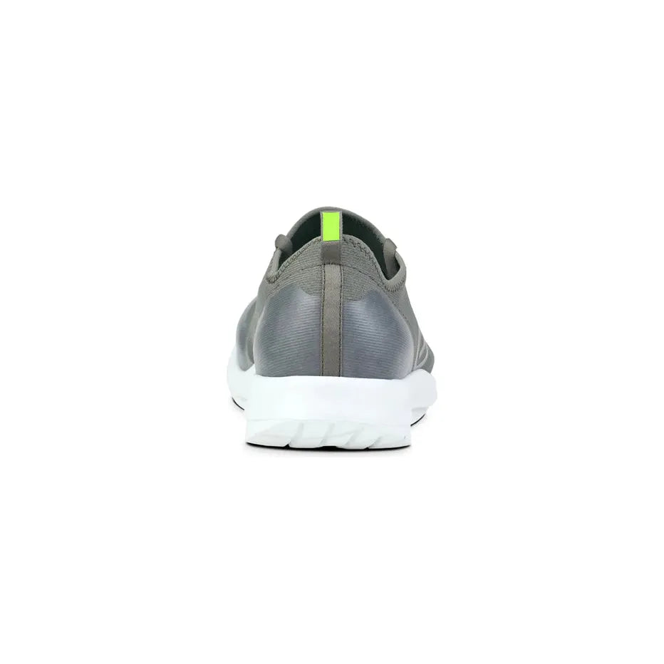 OOFOS Men's OOmg Sport LS Low Shoe in White and Olive Men's Footwear