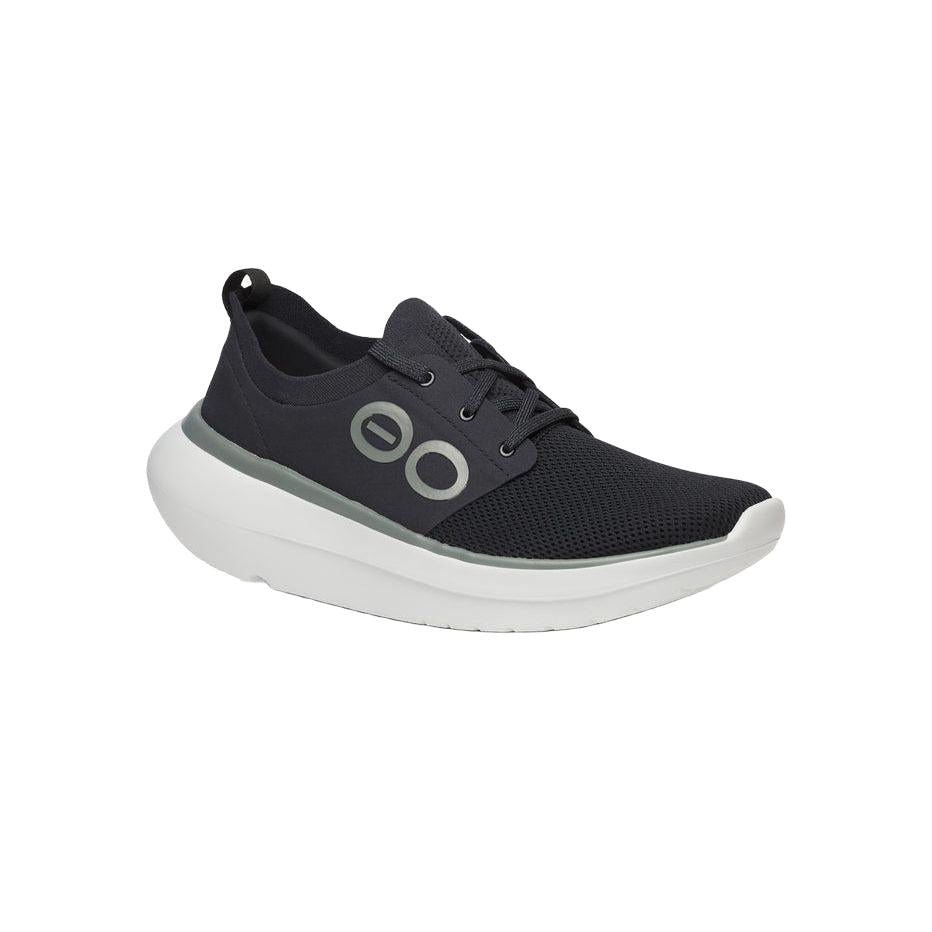 OOFOS Men's OOMY Stride Shoe in White Black