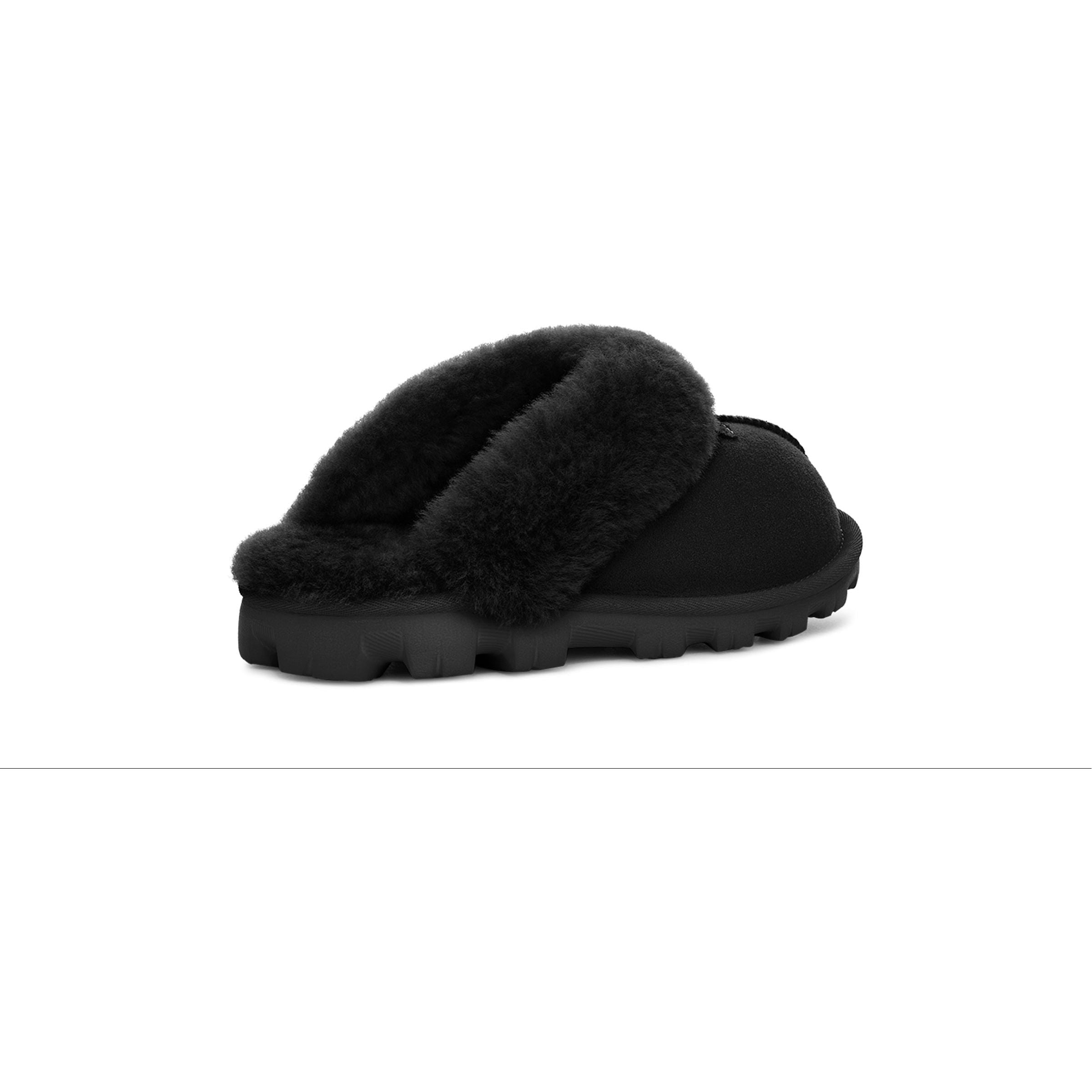 UGG Women's Coquette Slipper in Black-Footprint USA