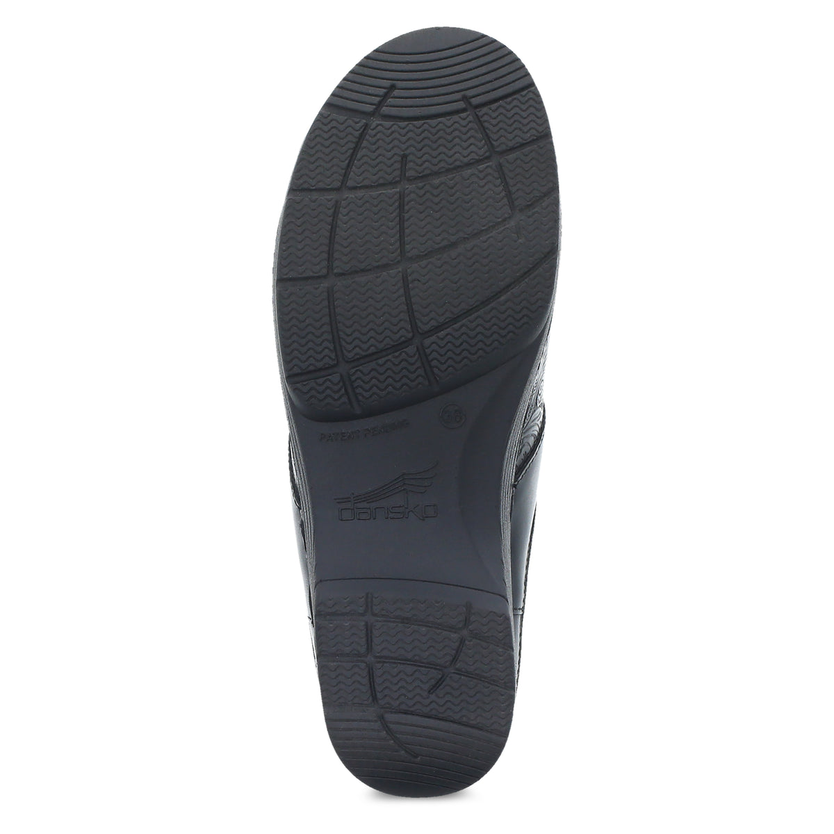 Dansko LT Professional Clog in Black Floral Tooled Women's Footwear