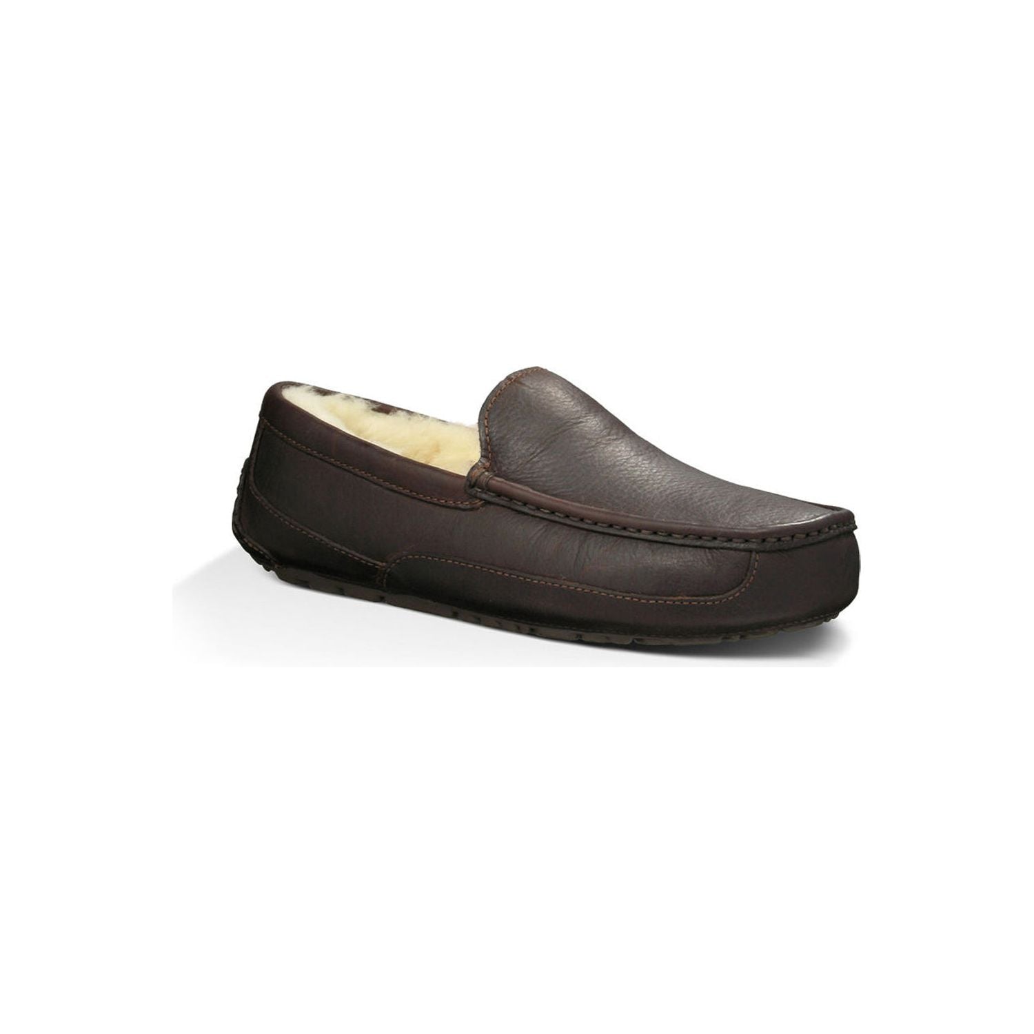 UGG Men's Ascot Leather Slipper in Dark Spice Men's Footwear