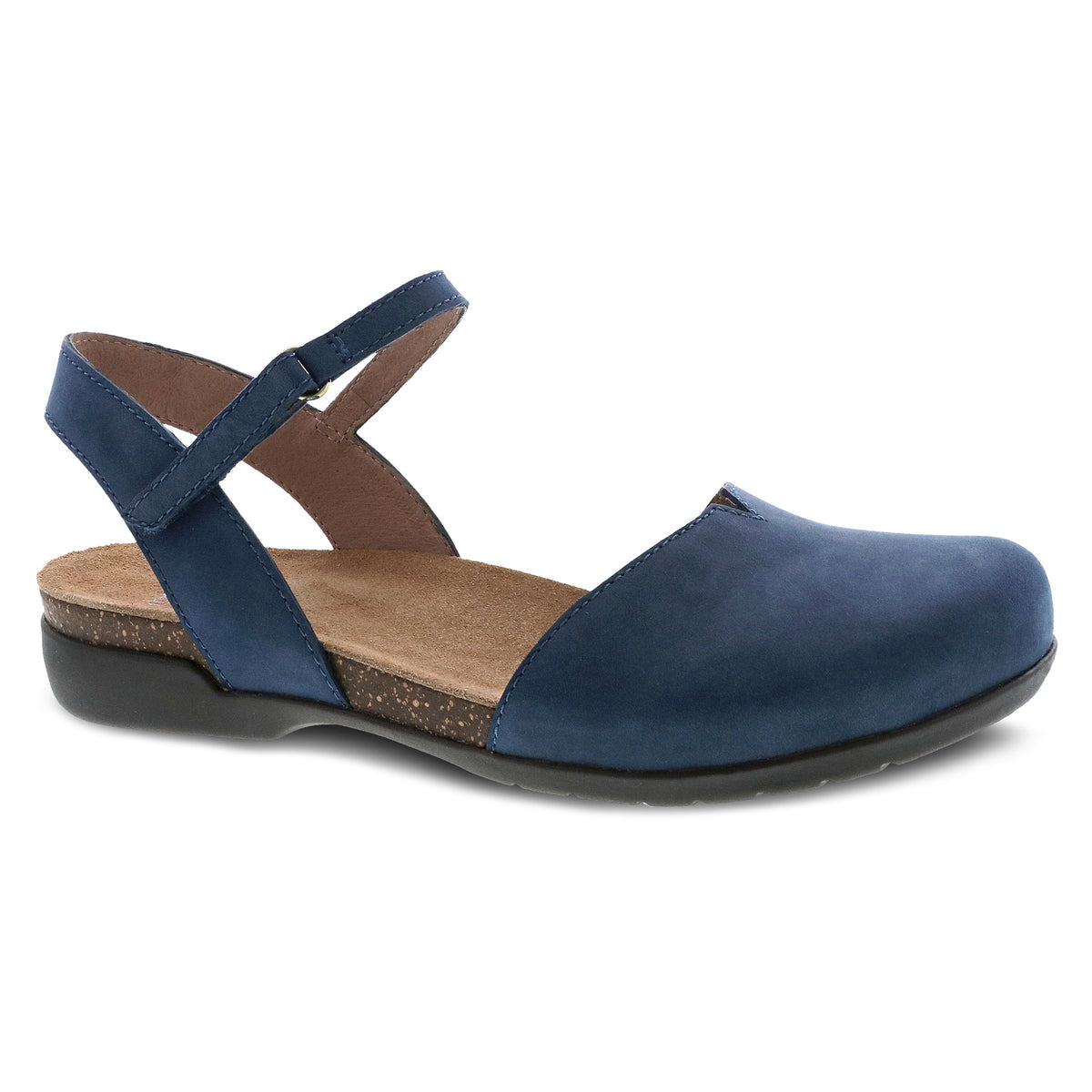 Dansko Women's Rowan in Navy Milled Nubuck Mary Jane Shoes