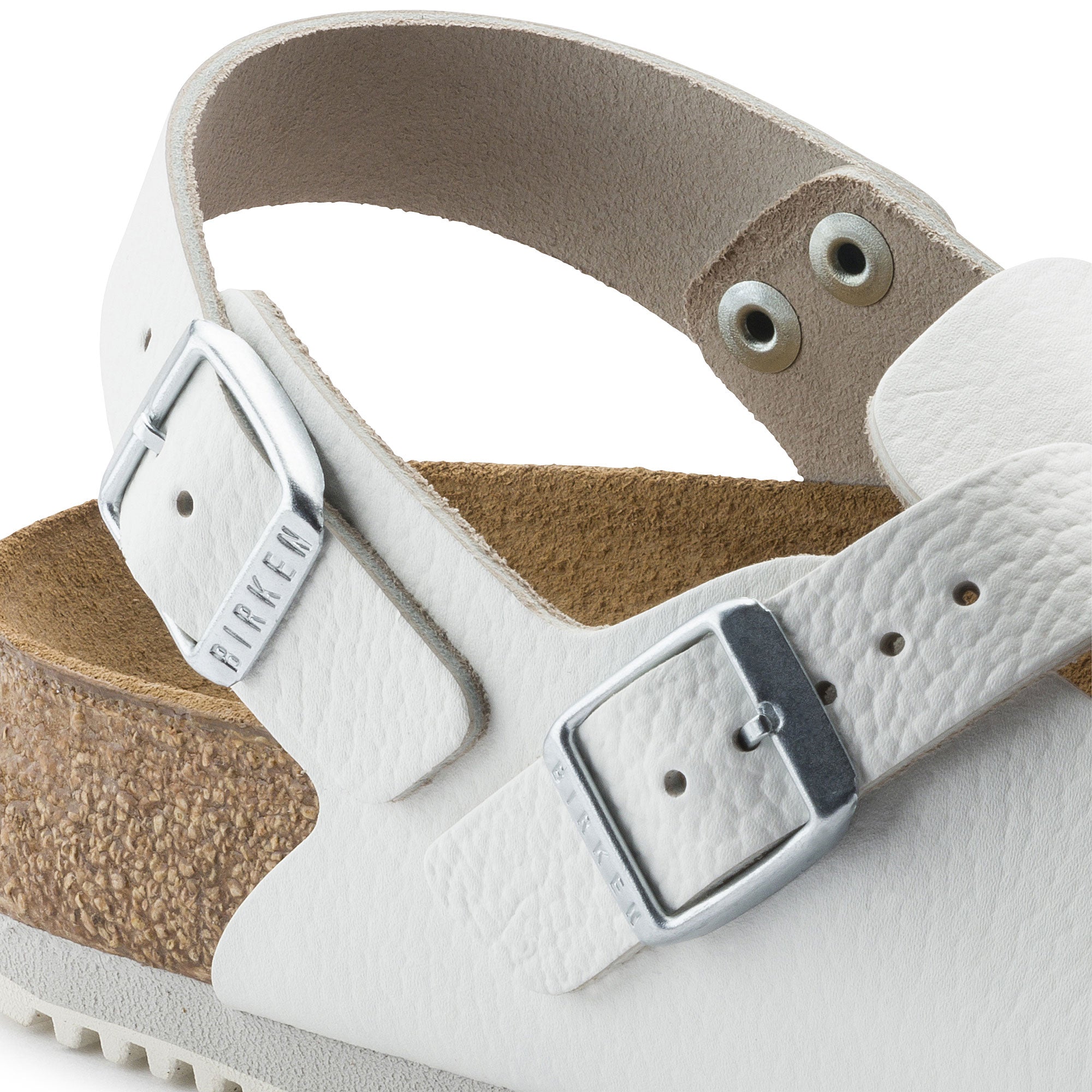 Birkenstock Tokio Super Grip Leather Clog Classic Footbed in White Women's Footwear