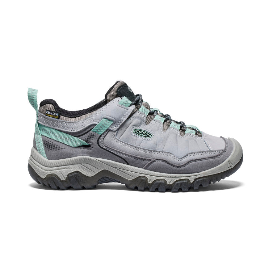 Keen Women's Targhee IV Waterproof Hiking Shoe in Alloy Granite Green Women's Footwear