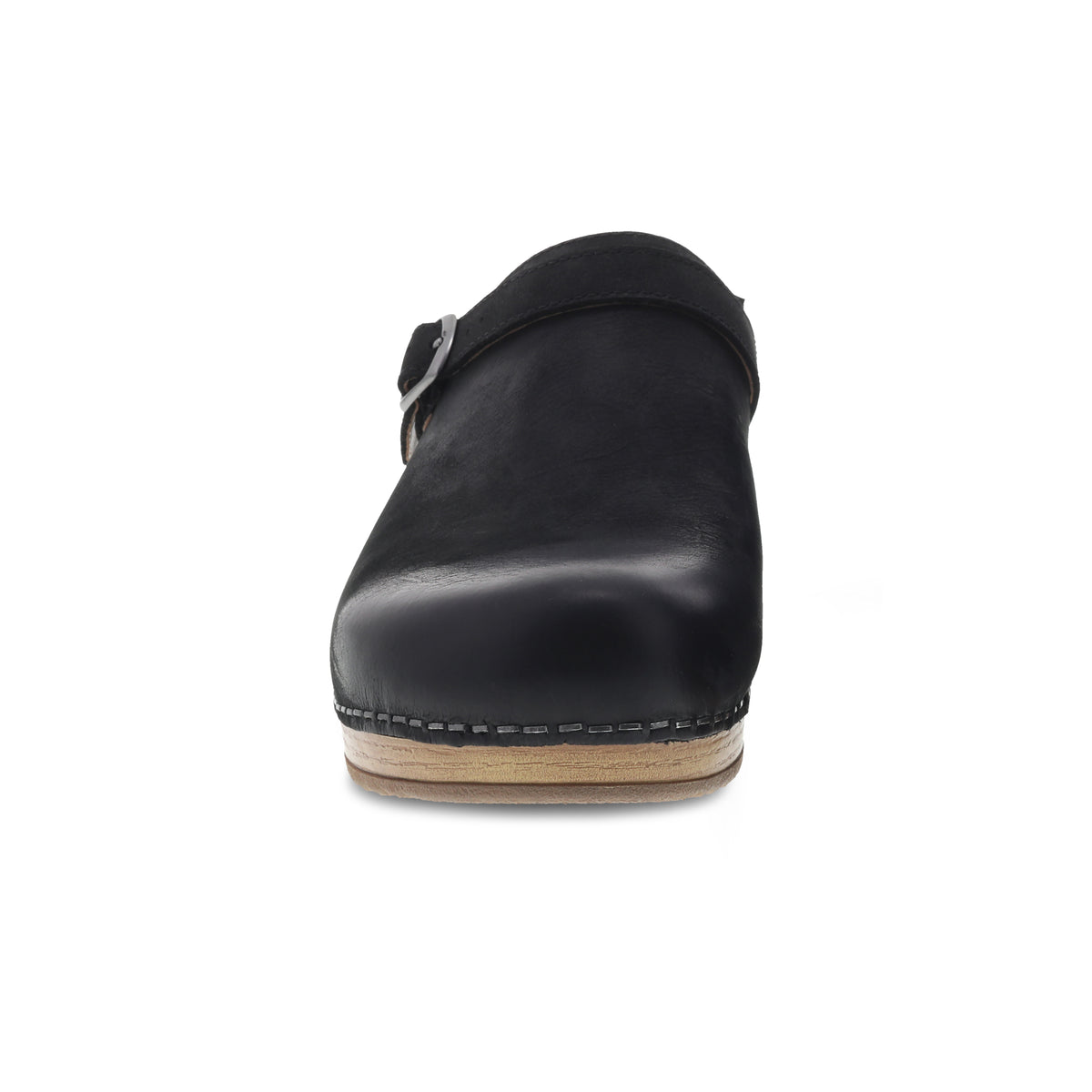 Dansko Women's Brenna in Black Burnished Suede Clog Footwear