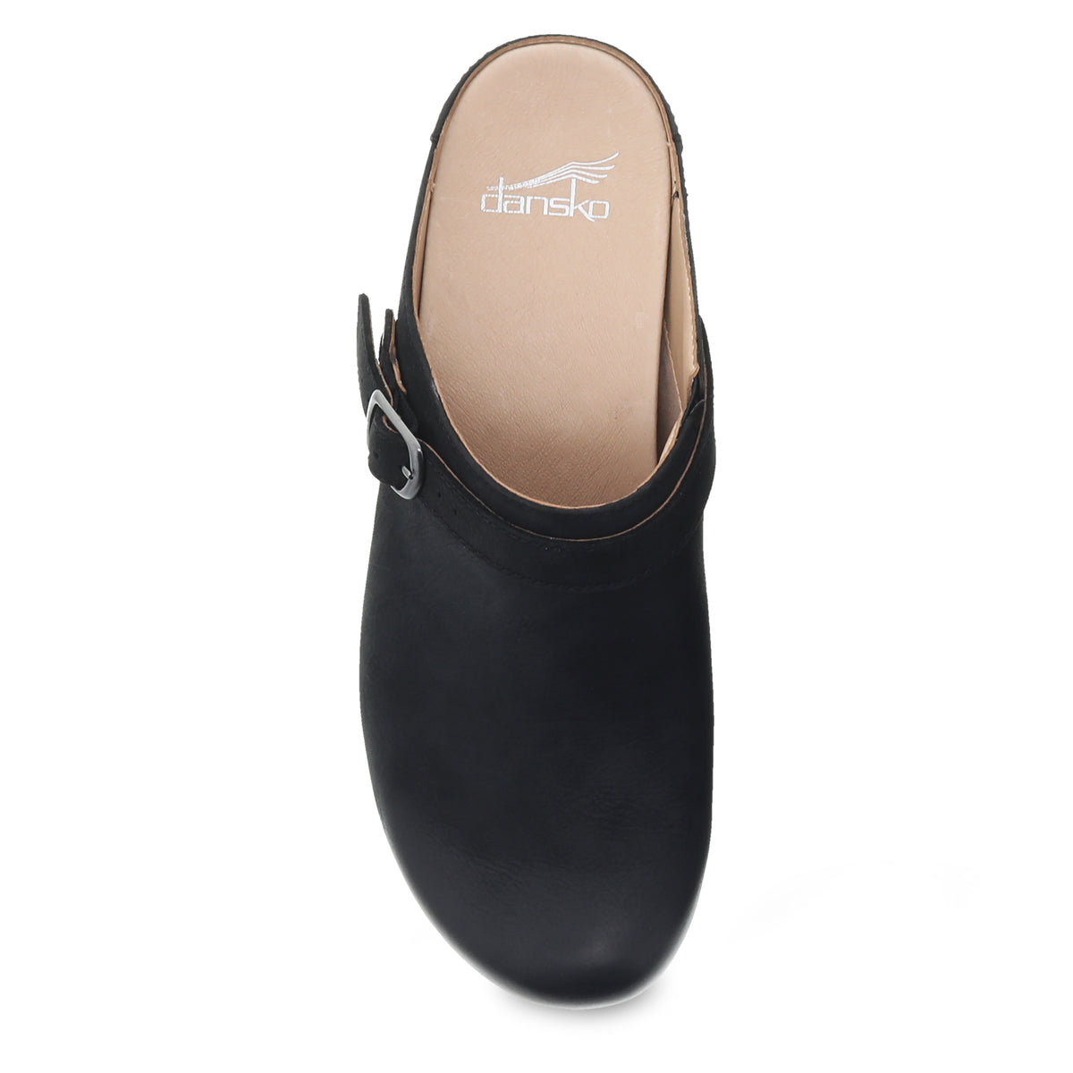 Dansko Women's Brenna in Black Burnished Suede Clog Footwear