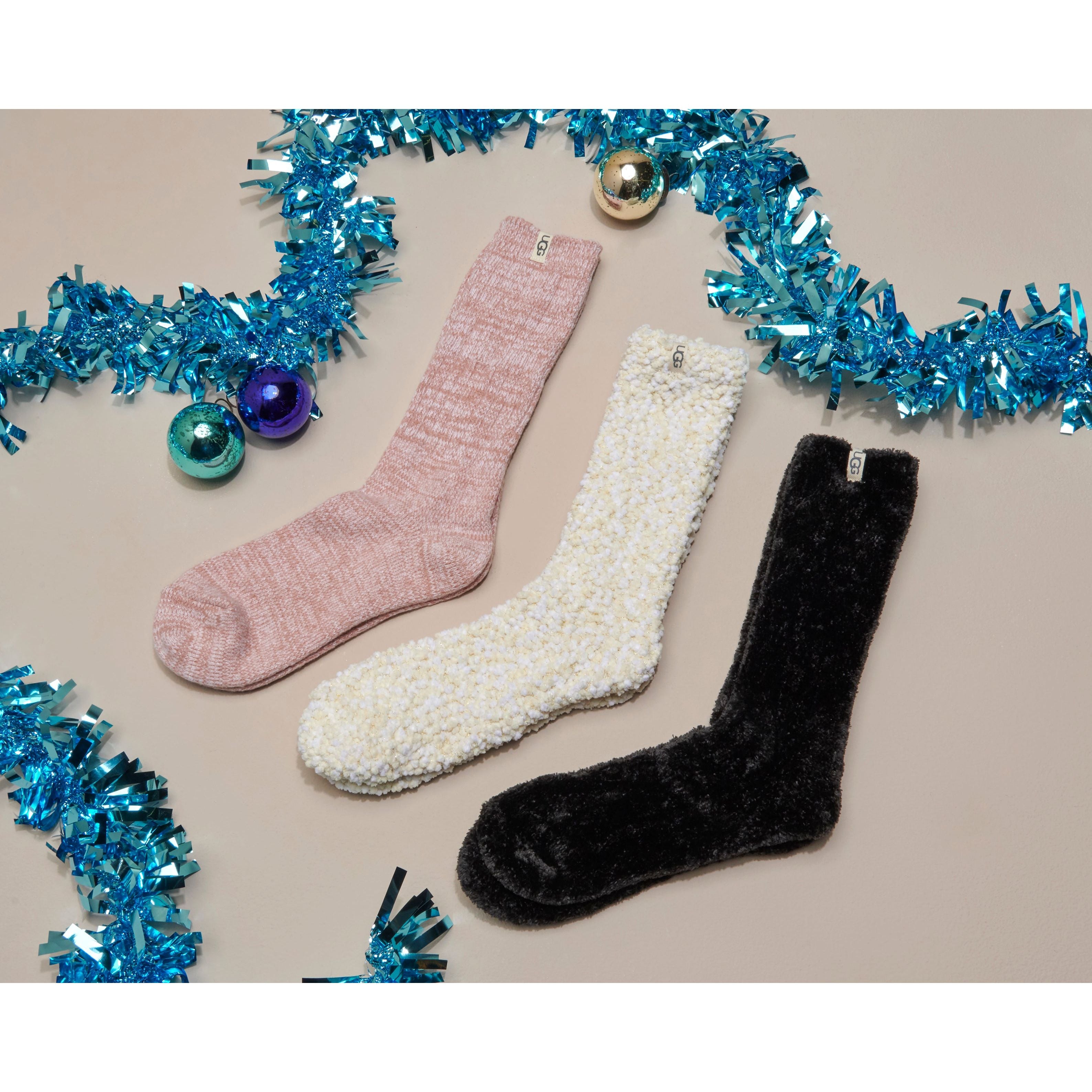 UGG Women's Leda Cozy Sock in Black Socks