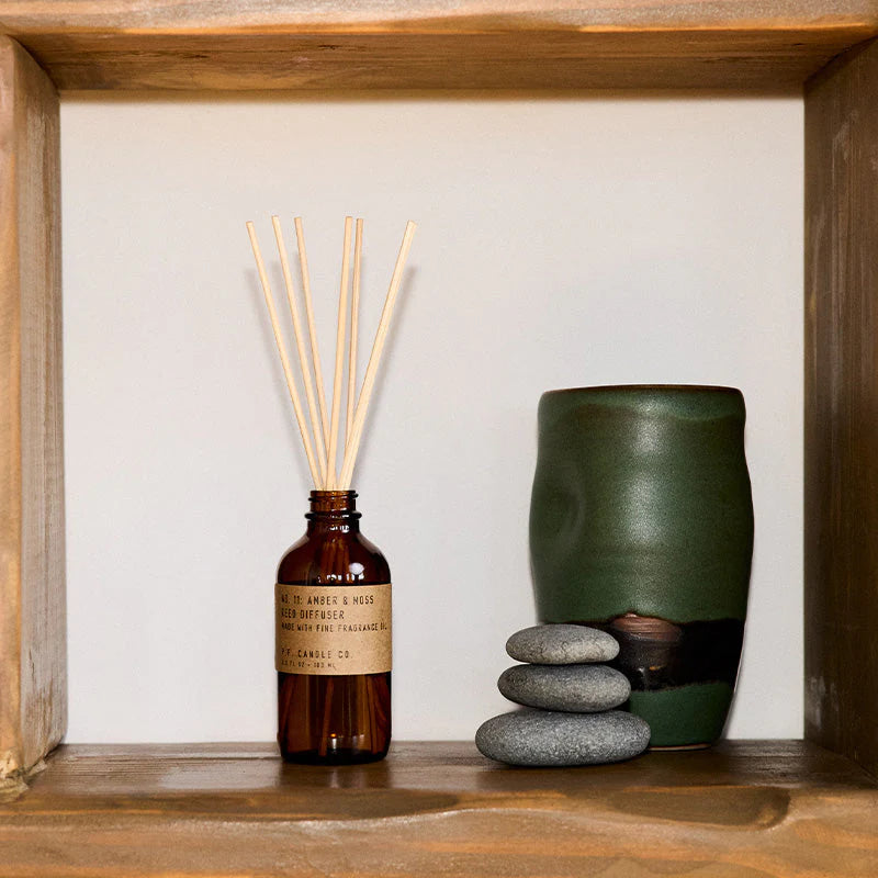 P. F. Candle Co. Amber & Moss– Reed Diffuser