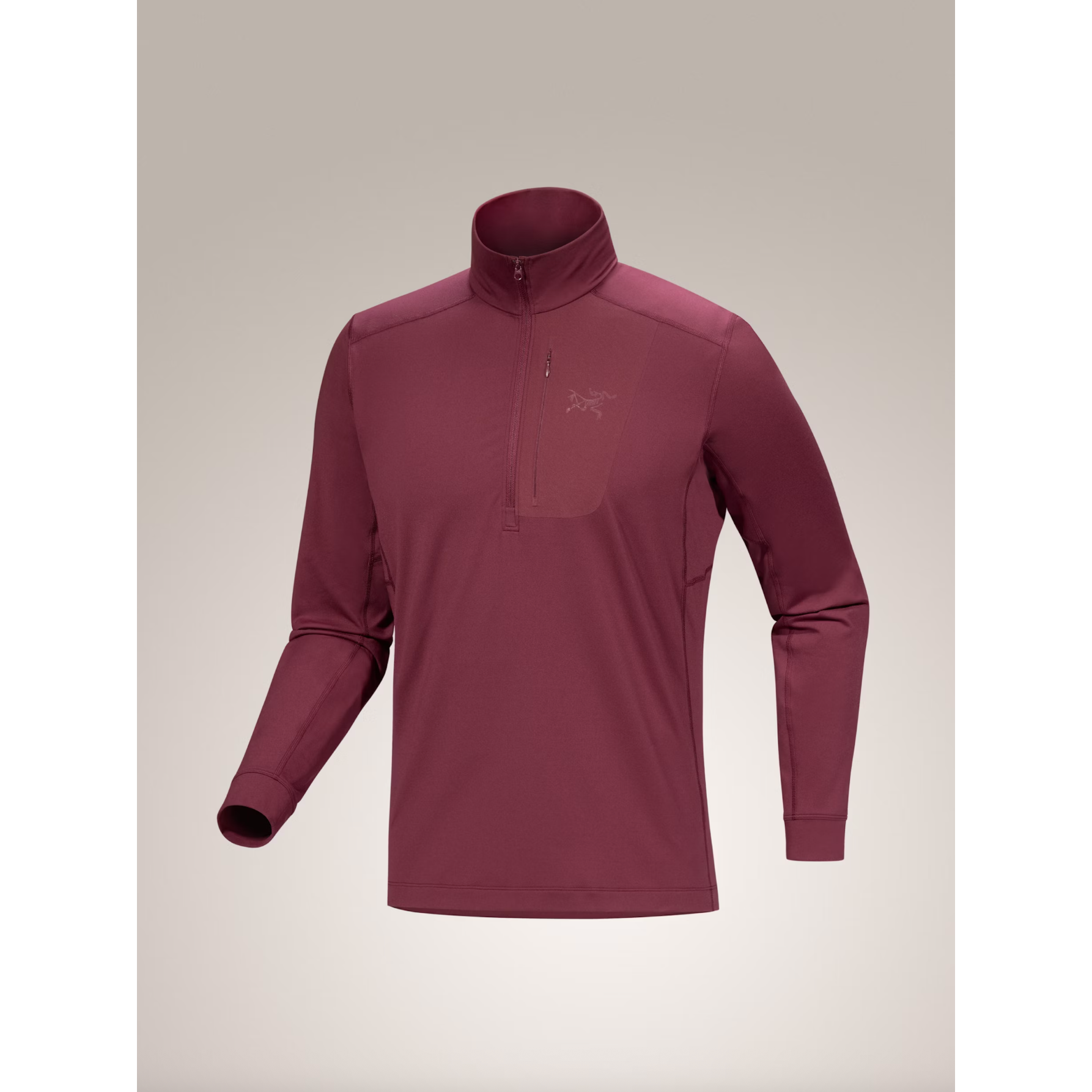 Arc'teryx Men's Rho LT Zip Neck in Mars
