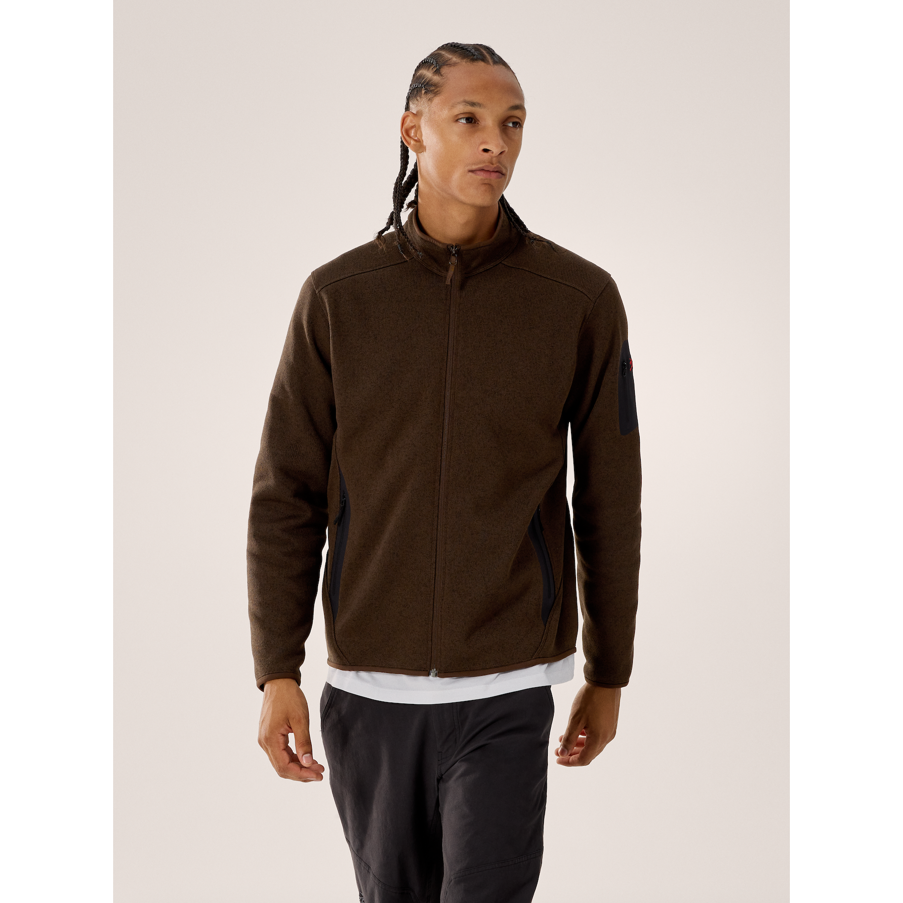 Arc'teryx Men's Covert Cardigan in Carob Heather/Black