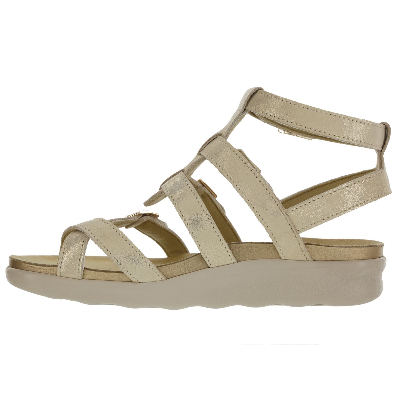 SAS Womens Aria Sandal in Soft Gold