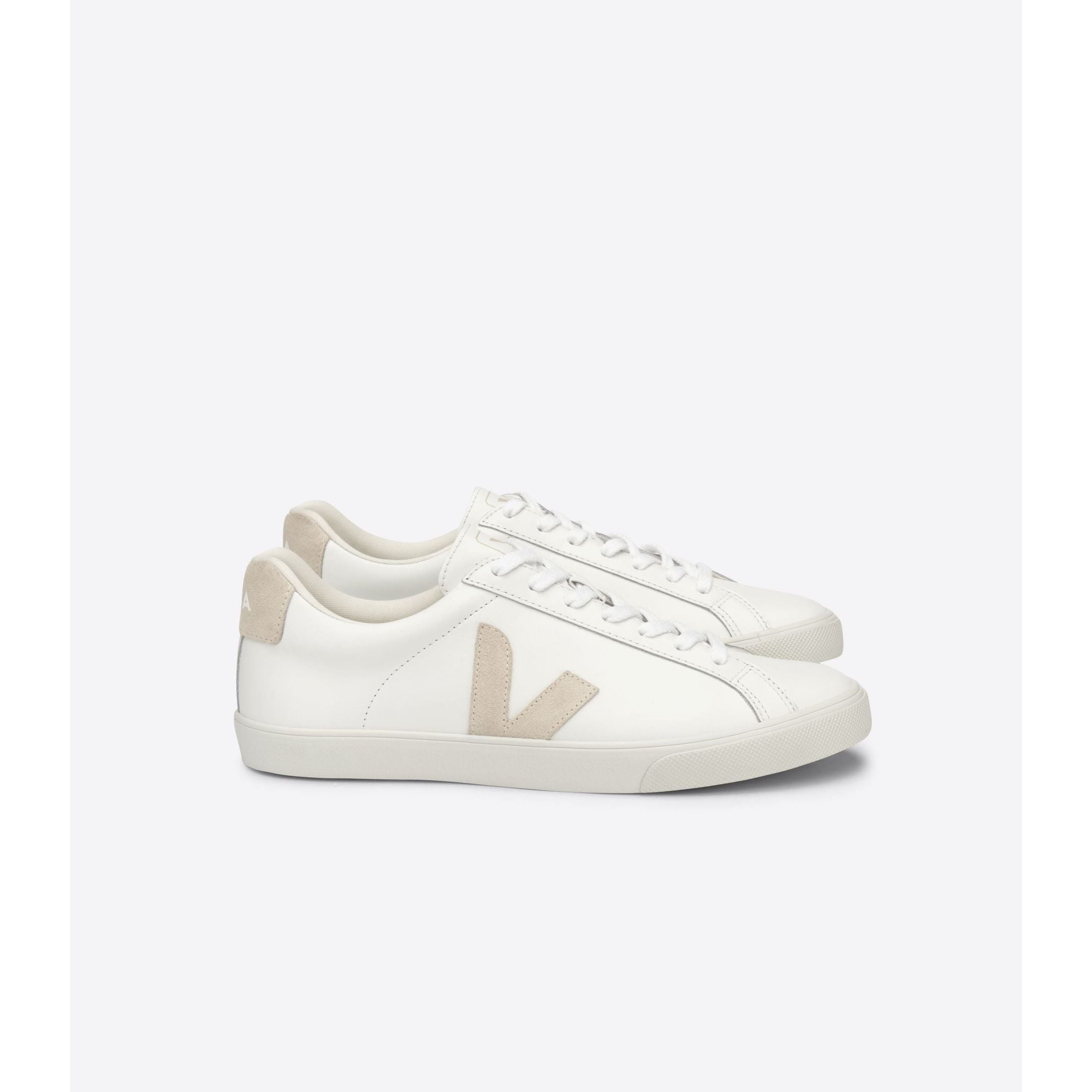 Veja Women's Esplar Leather Sneaker in White Sable Unisex Footwear