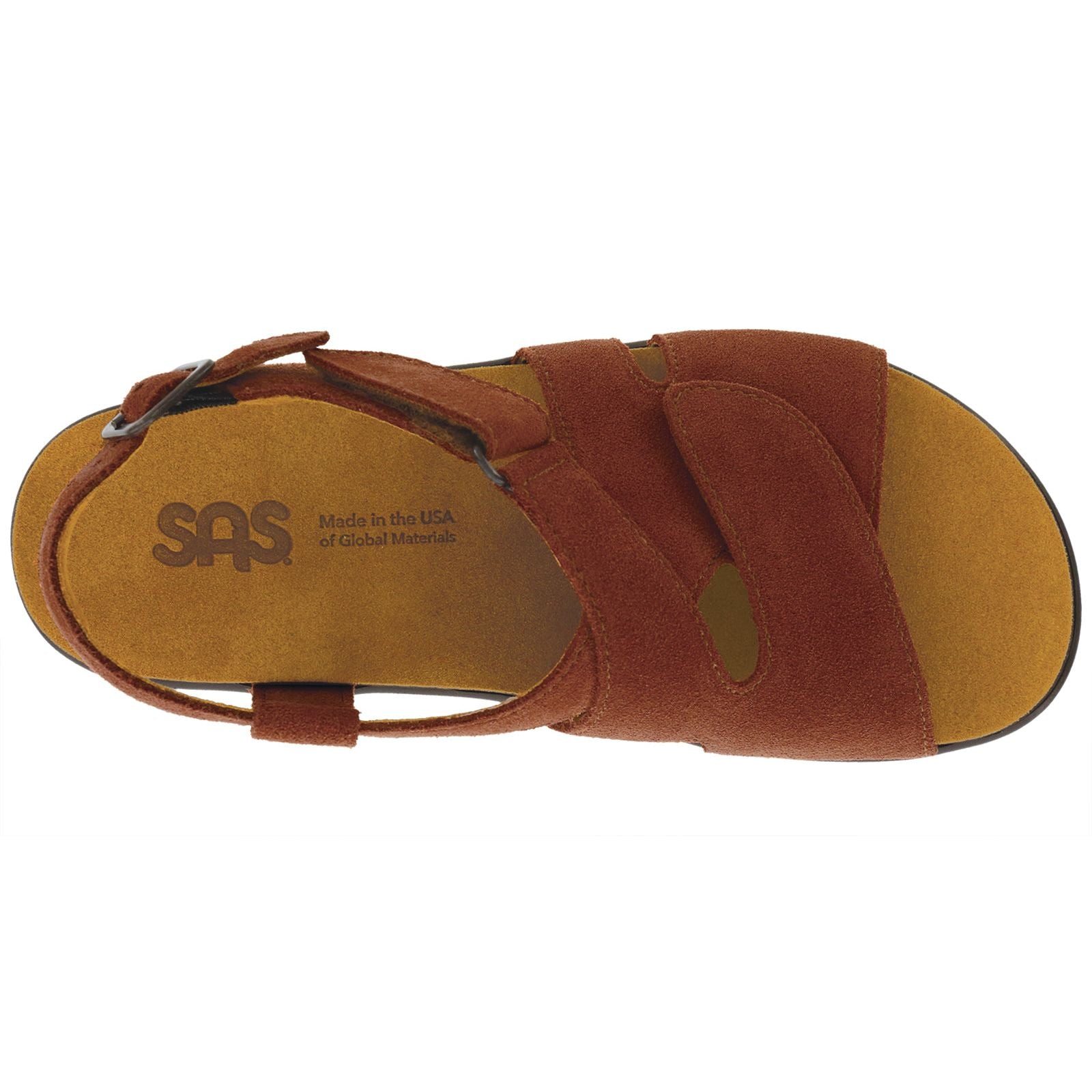 SAS Women's Huggy Heel Strap Sandal in Rust