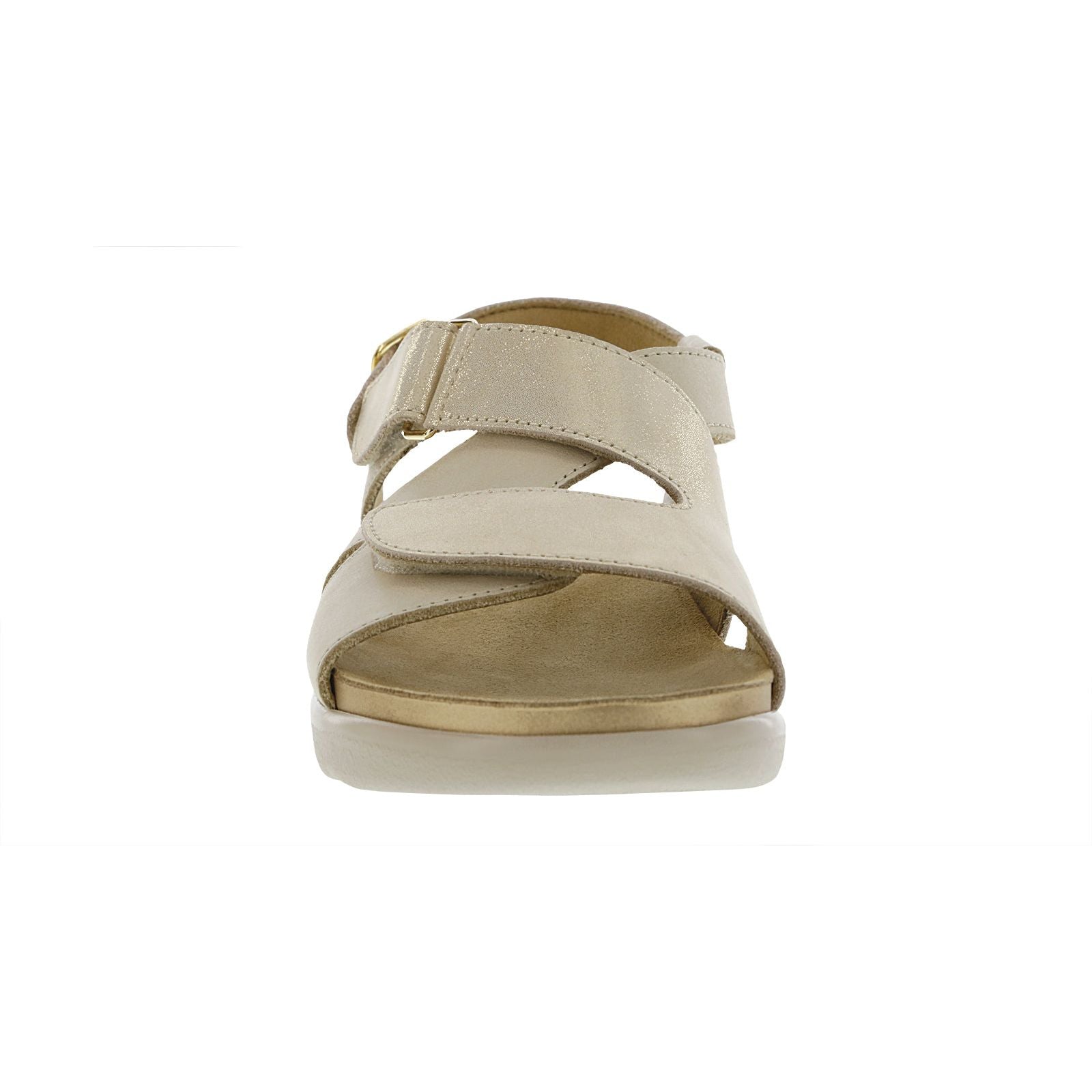 SAS Women's Huggy Heel Strap Sandal in Soft Gold