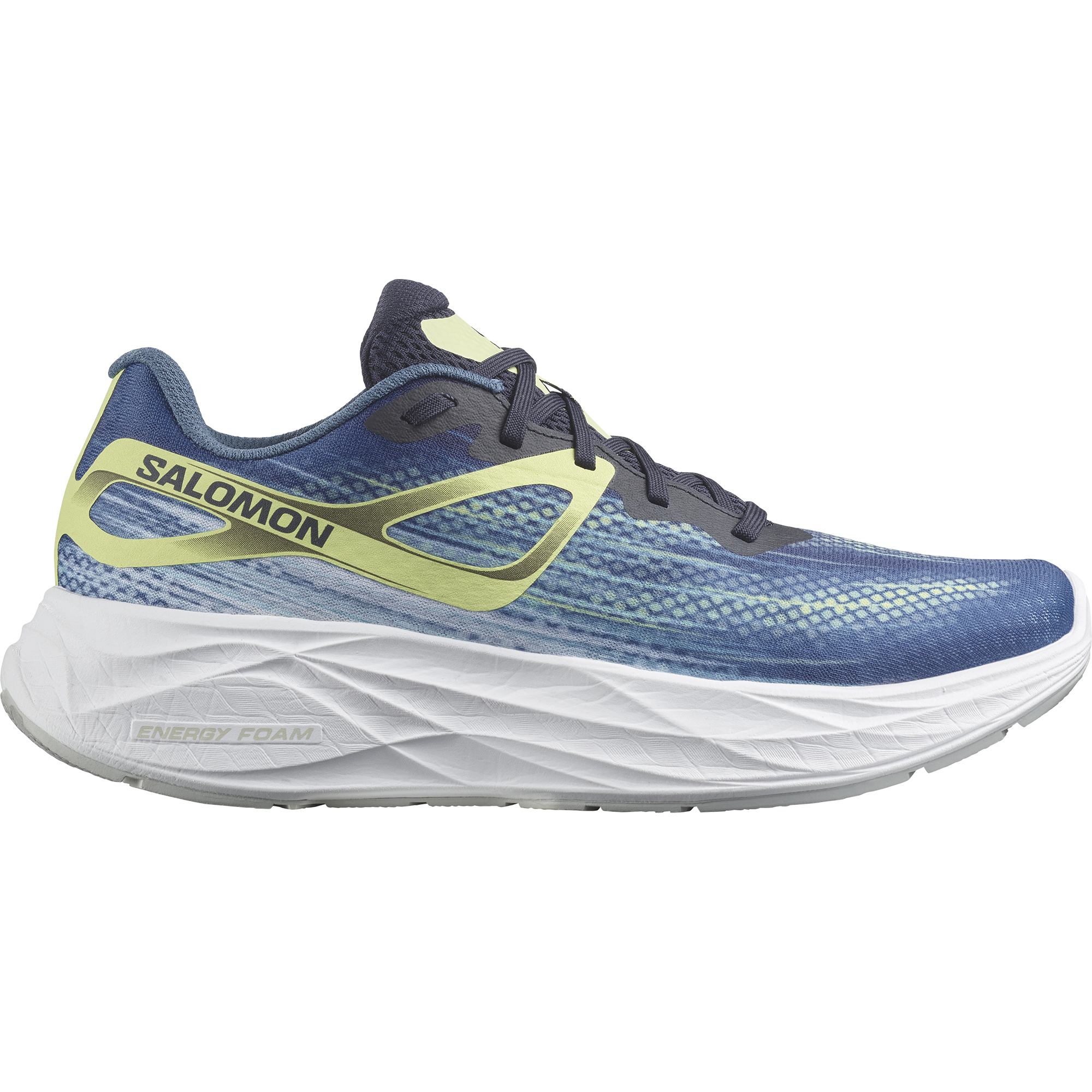 Salomon Men's Aero Glide in Blue Ashes Dark Sapphire Sunny Lime Men's Footwear