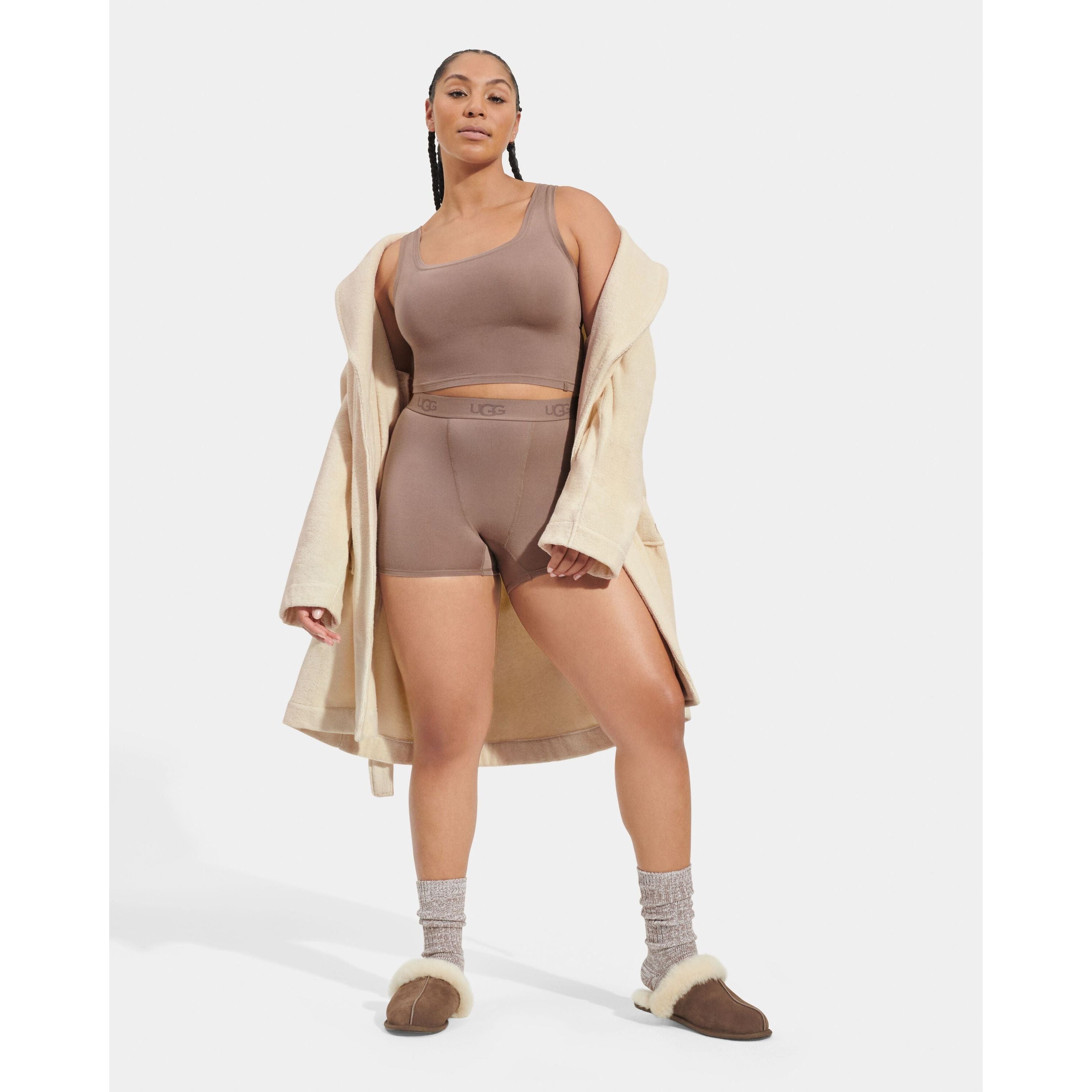 UGG Women's Lenore Terry Robe in Plaster Apparel & Accessories