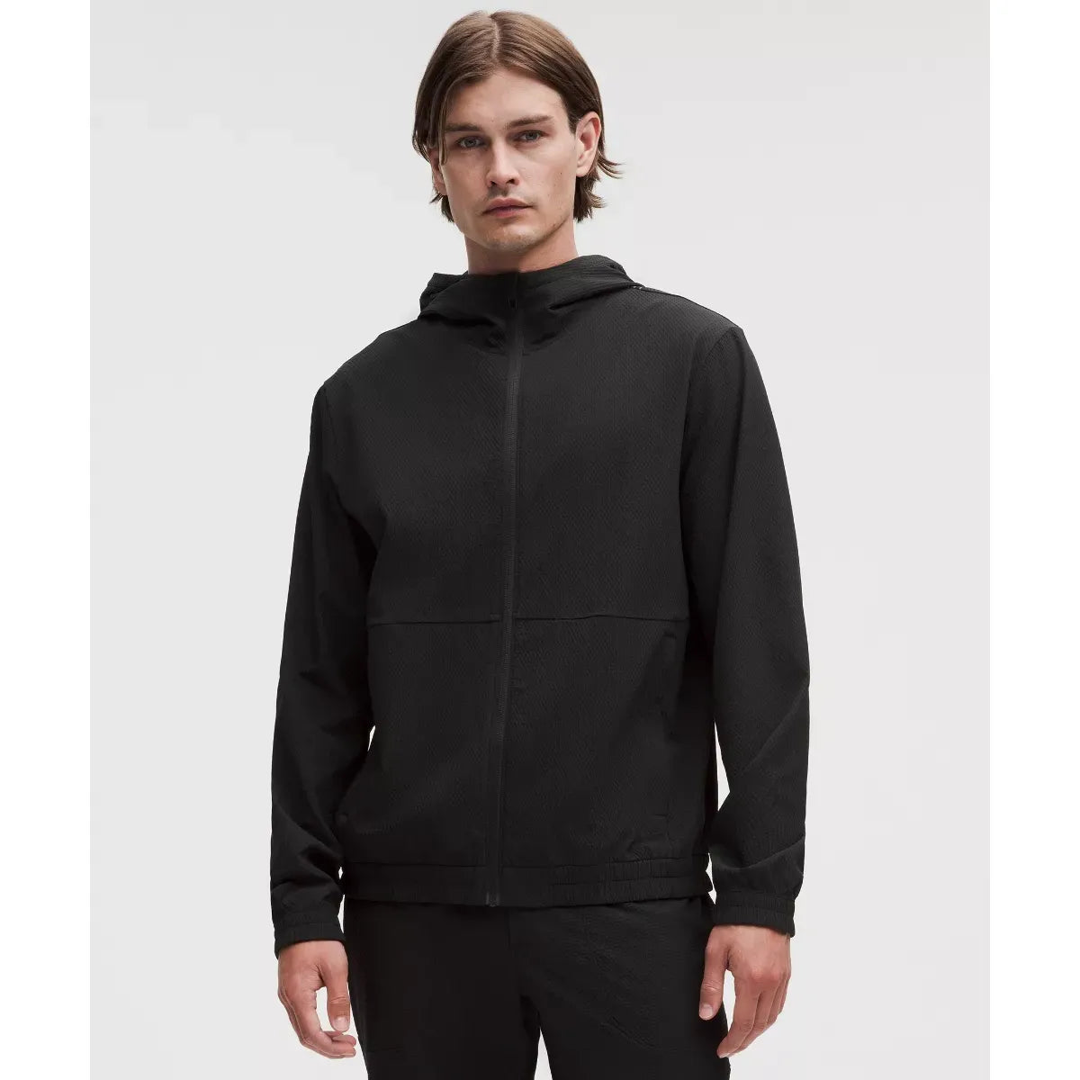 Lululemon Men's License to Train Textured Full Zip in Black